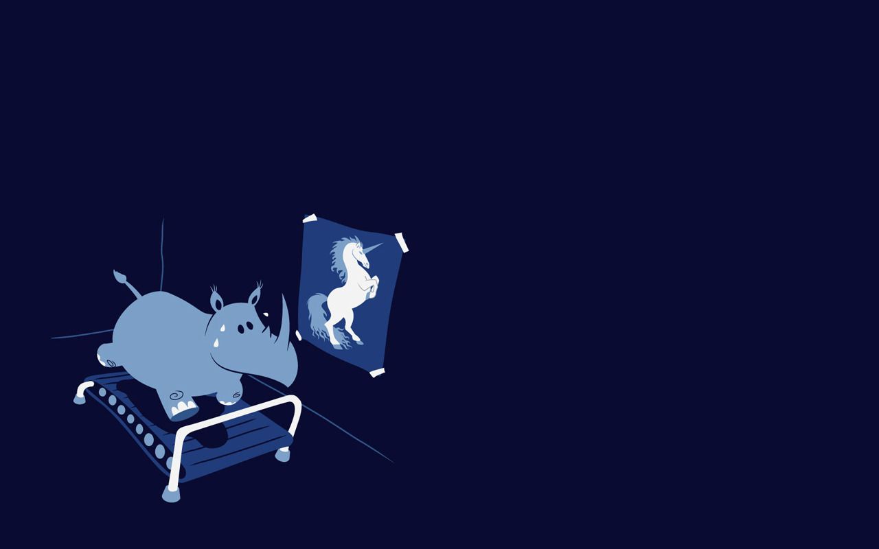 1280x800 minimalism, Rhino, Humor Wallpaper HD / Desktop and Mobile Background