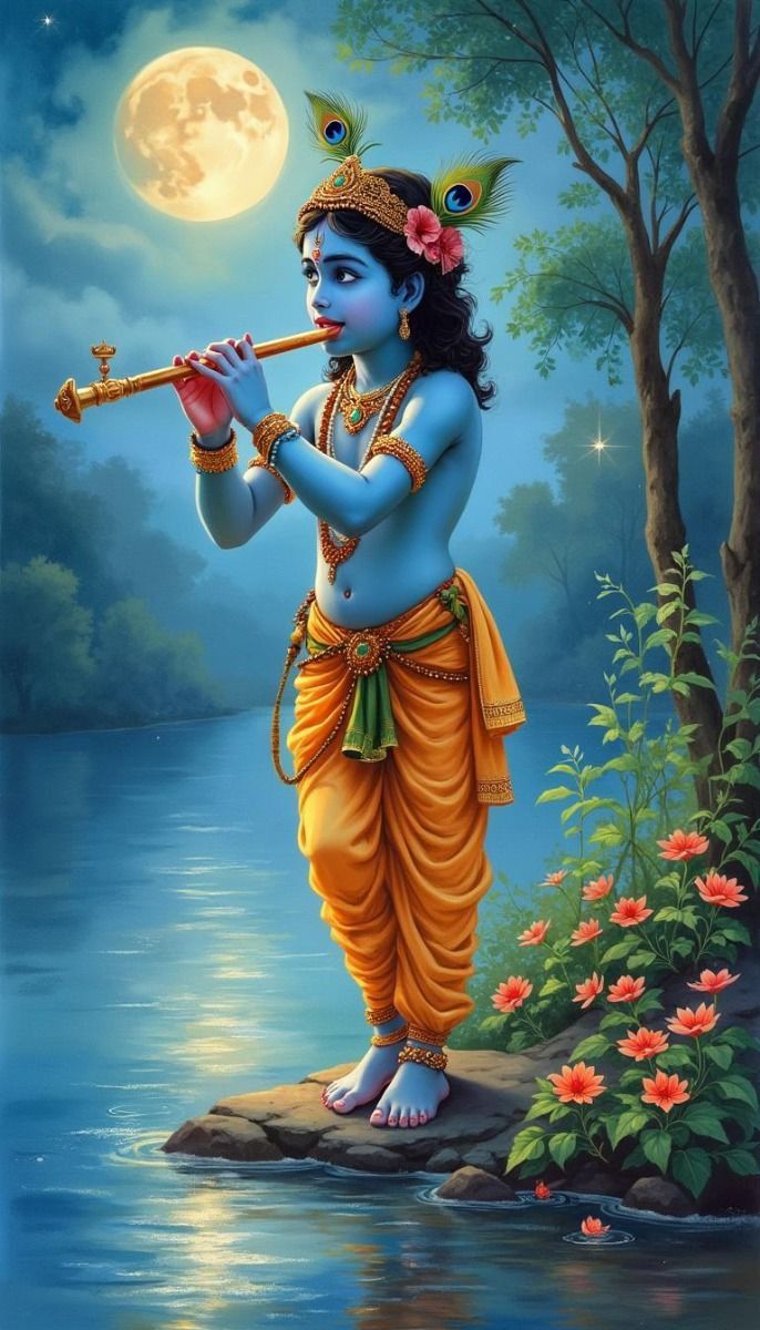 686x1200 Krishna HD wallpaper 1080p. Krishna image HD 1080p, Sreekrishna image hd, Krishna painting