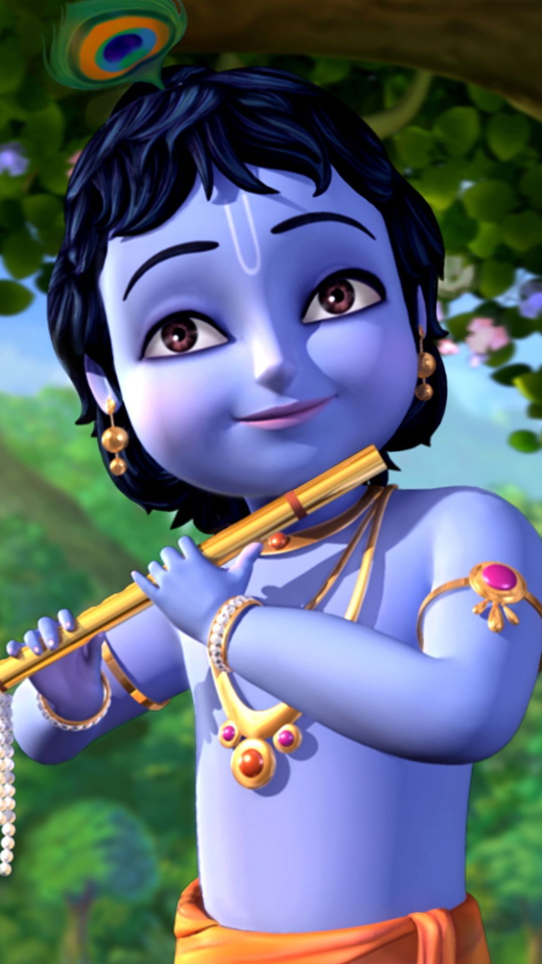 1080x1920 Little Krishna HD Wallpaper