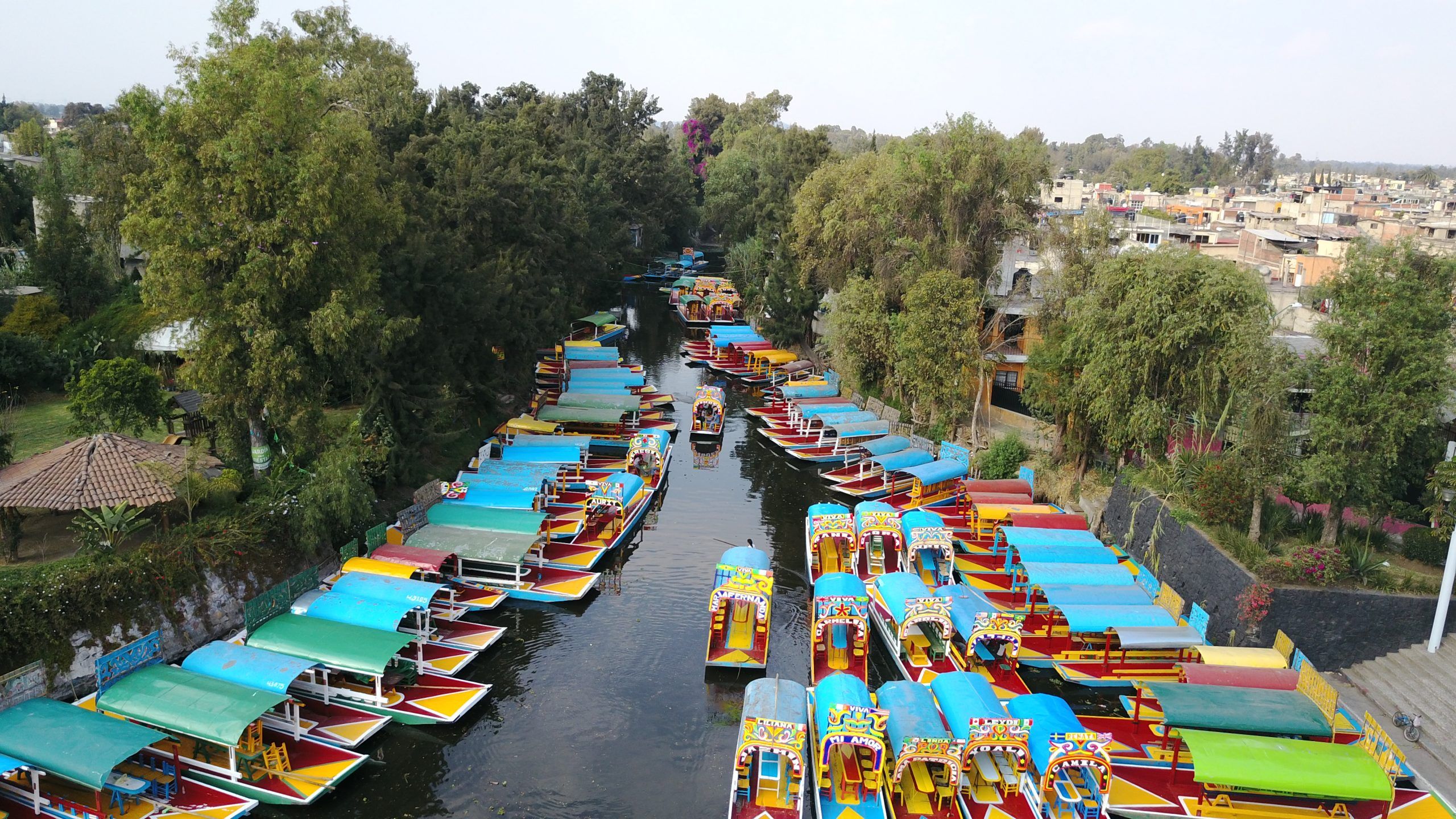 2560x1440 Xochimilco Mexico seen from above