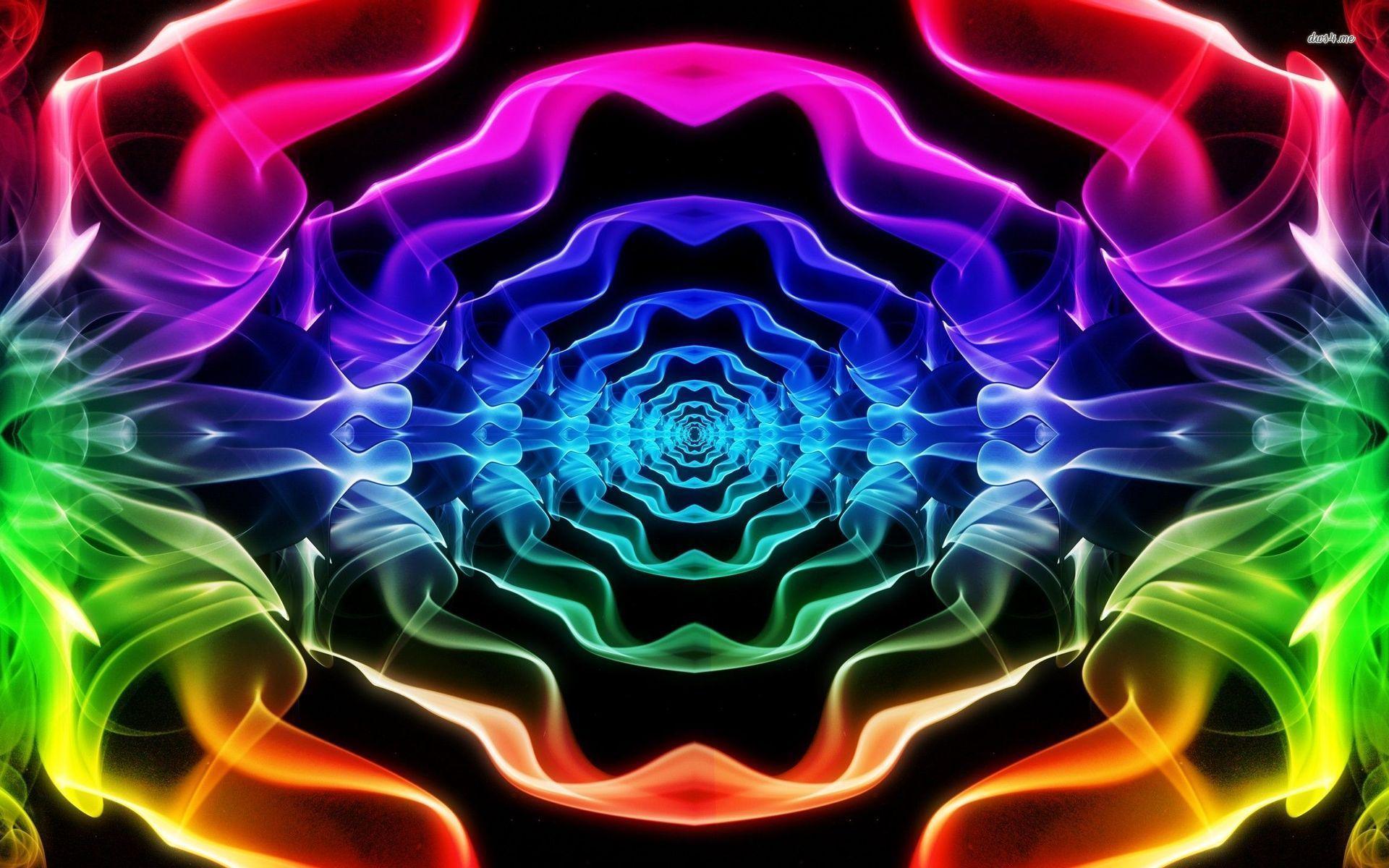 1920x1200 Cool Neon Wavy Rose Art Background for Powerpoint Templates