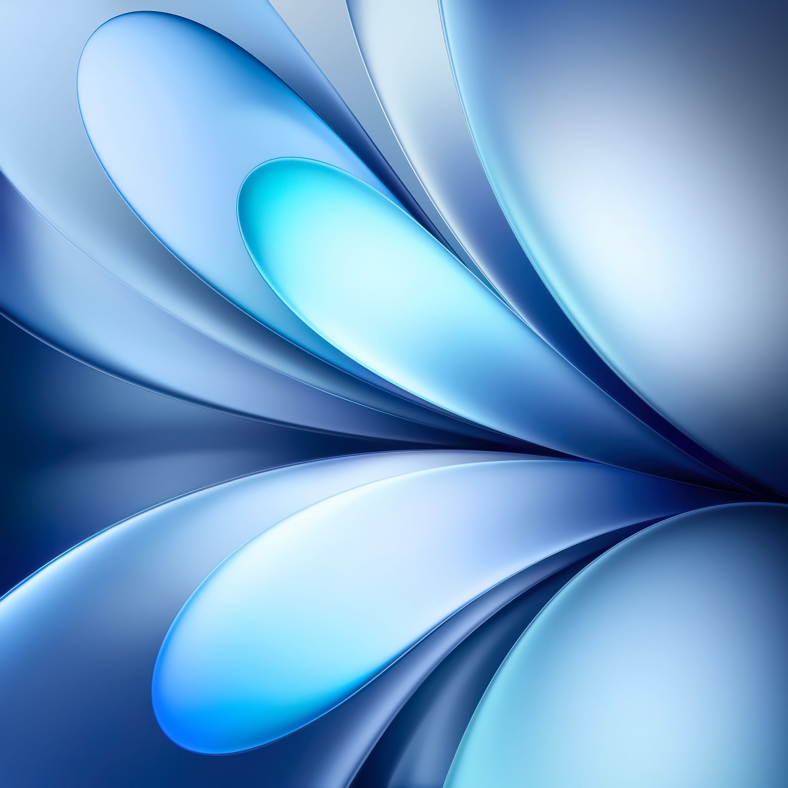 2732x2732 Light blue Wallpaper 4K, Abstract layers, Vivo Pad