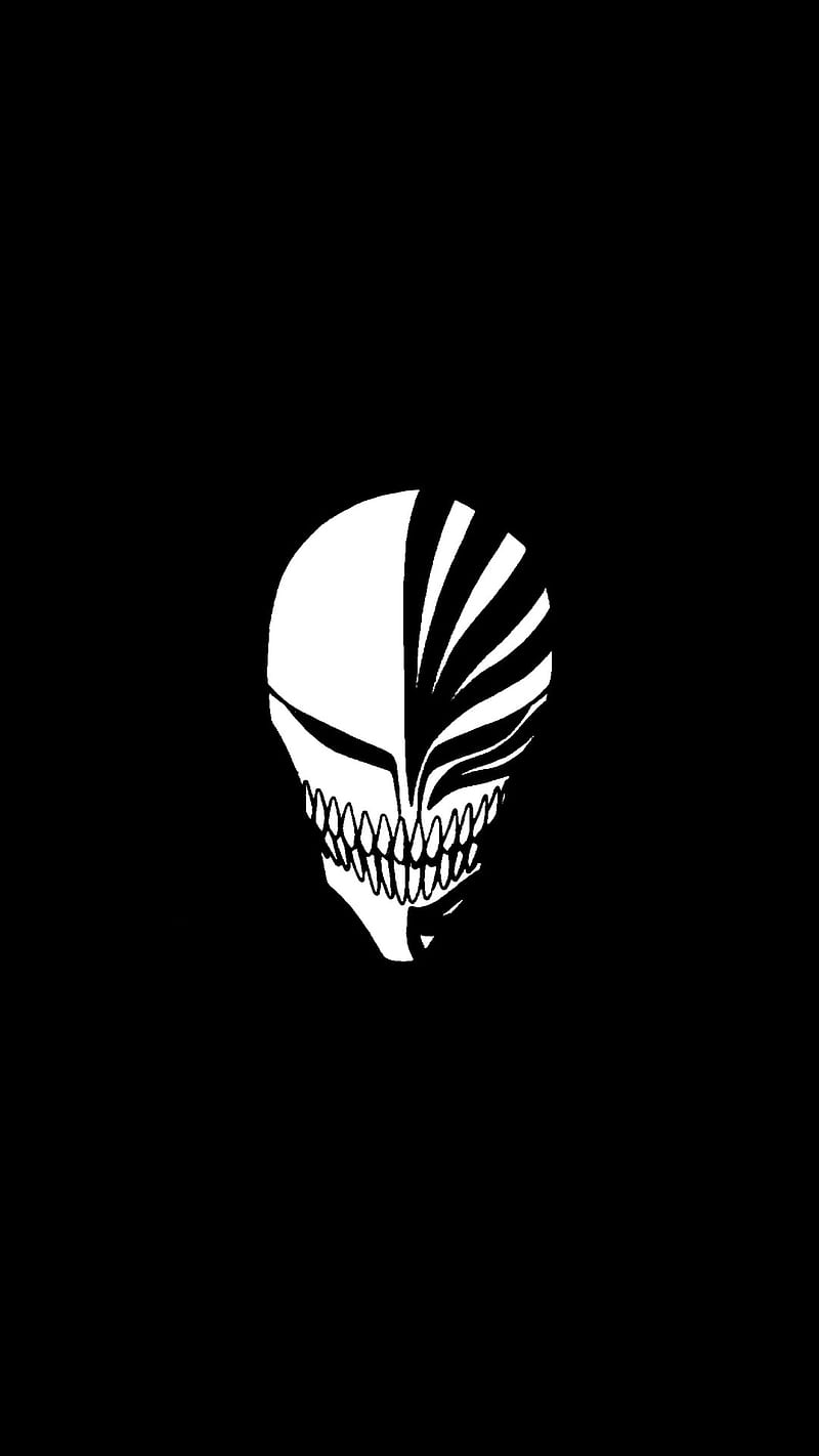 800x1422 Bleach, anime, black, dark, ichigo, skull, HD phone wallpaper