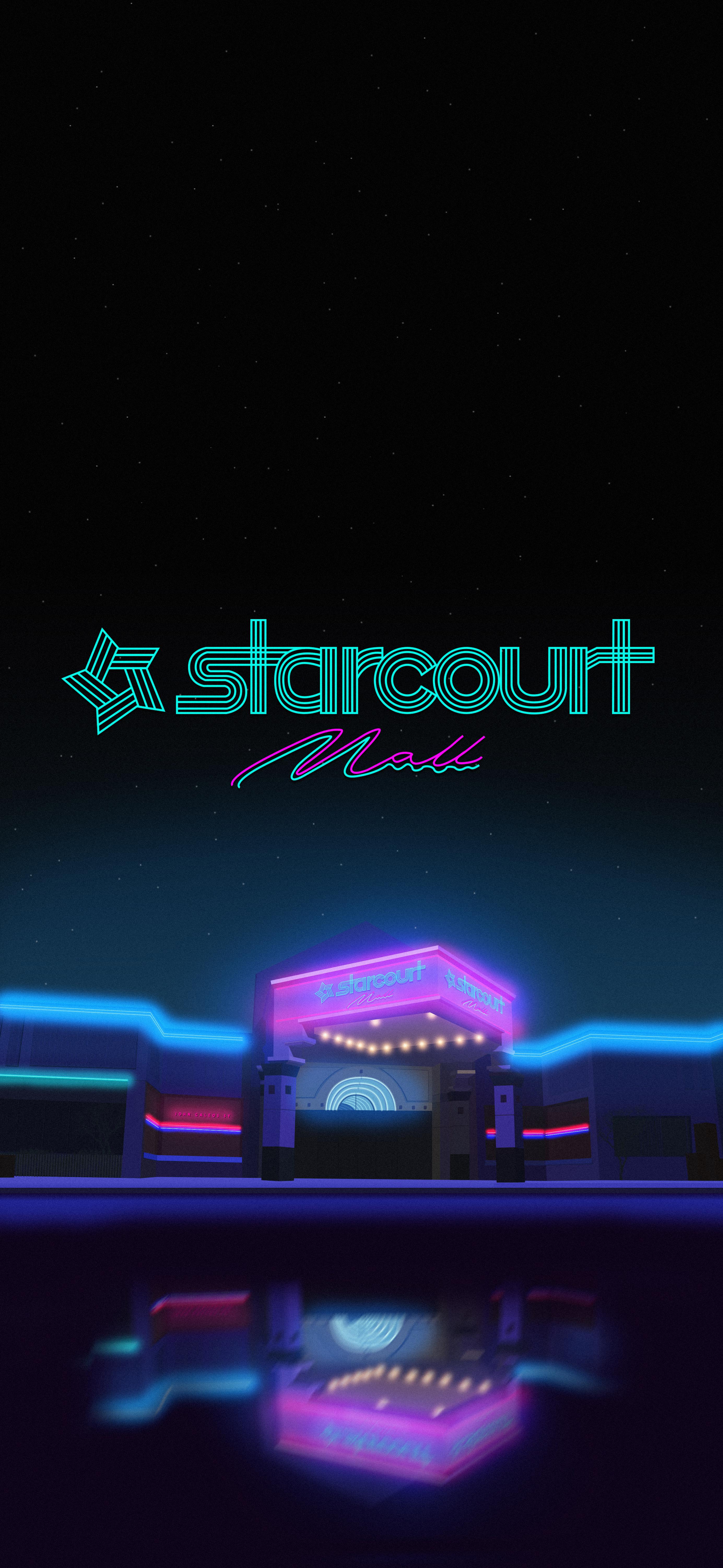 2769x6000 I made a wallpaper featuring Starcourt mall. Not much experience with making digital art, but I'm glad with the outcome