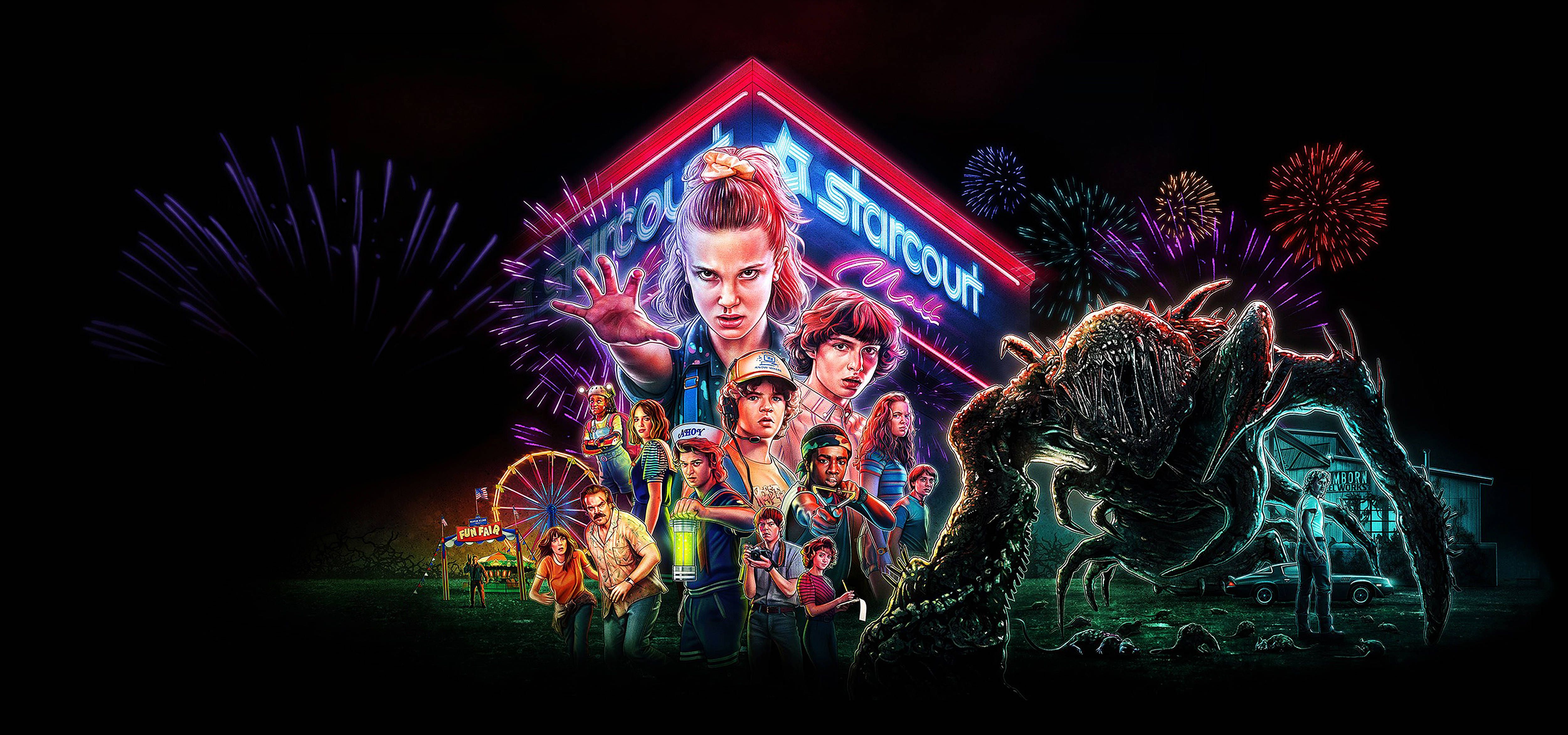 5000x2344 Download Starcourt Mall Stranger Things 4K Wallpaper