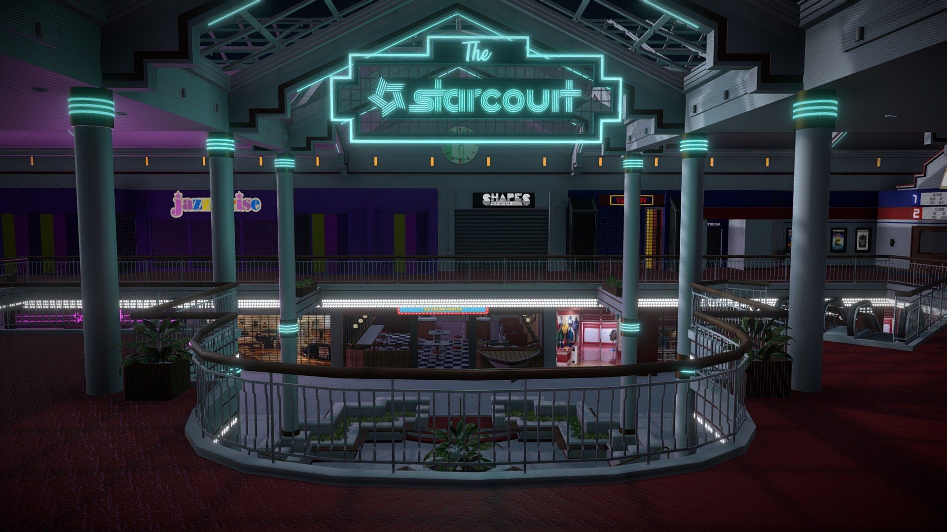 1920x1080 Starcourt Mall Interior (Stranger Things) model by paulelderdesign [ccc18be]
