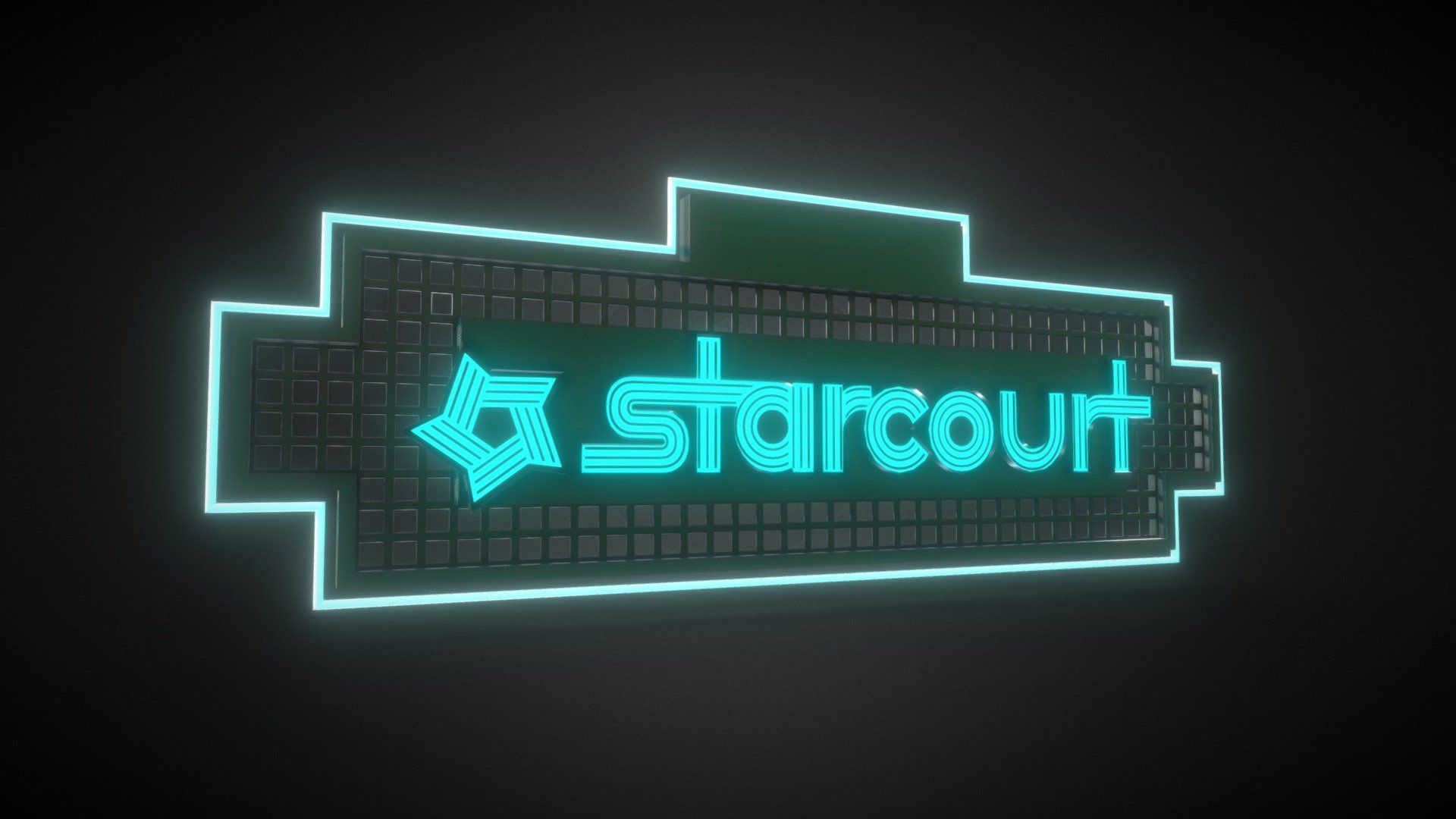 1920x1080 Neon sign from starcourt mall (Stranger Things) Free 3D model by Nihkolic [40a08ef]