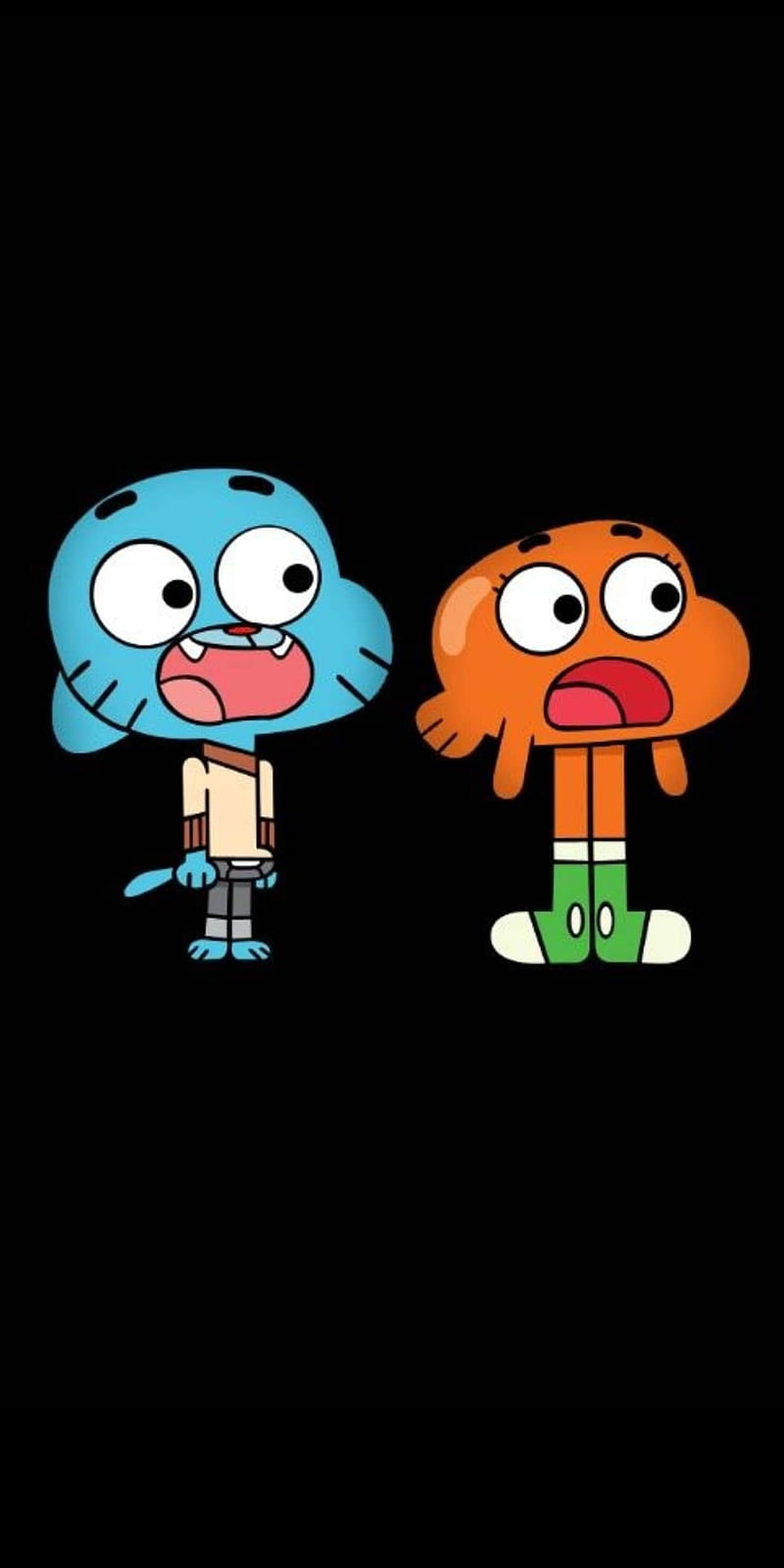 800x1600 Gumball And Darwin, black, blue, car, cartoon, darwin, fish, gumball, network, HD phone wallpaper
