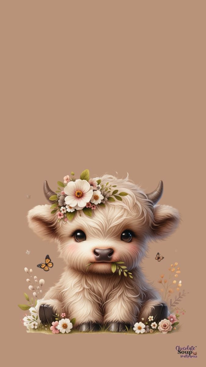 675x1200 Cute Animals Phone Wallpaper. Baby cows wallpaper, Cute fluffy cow wallpaper, Cute baby cow