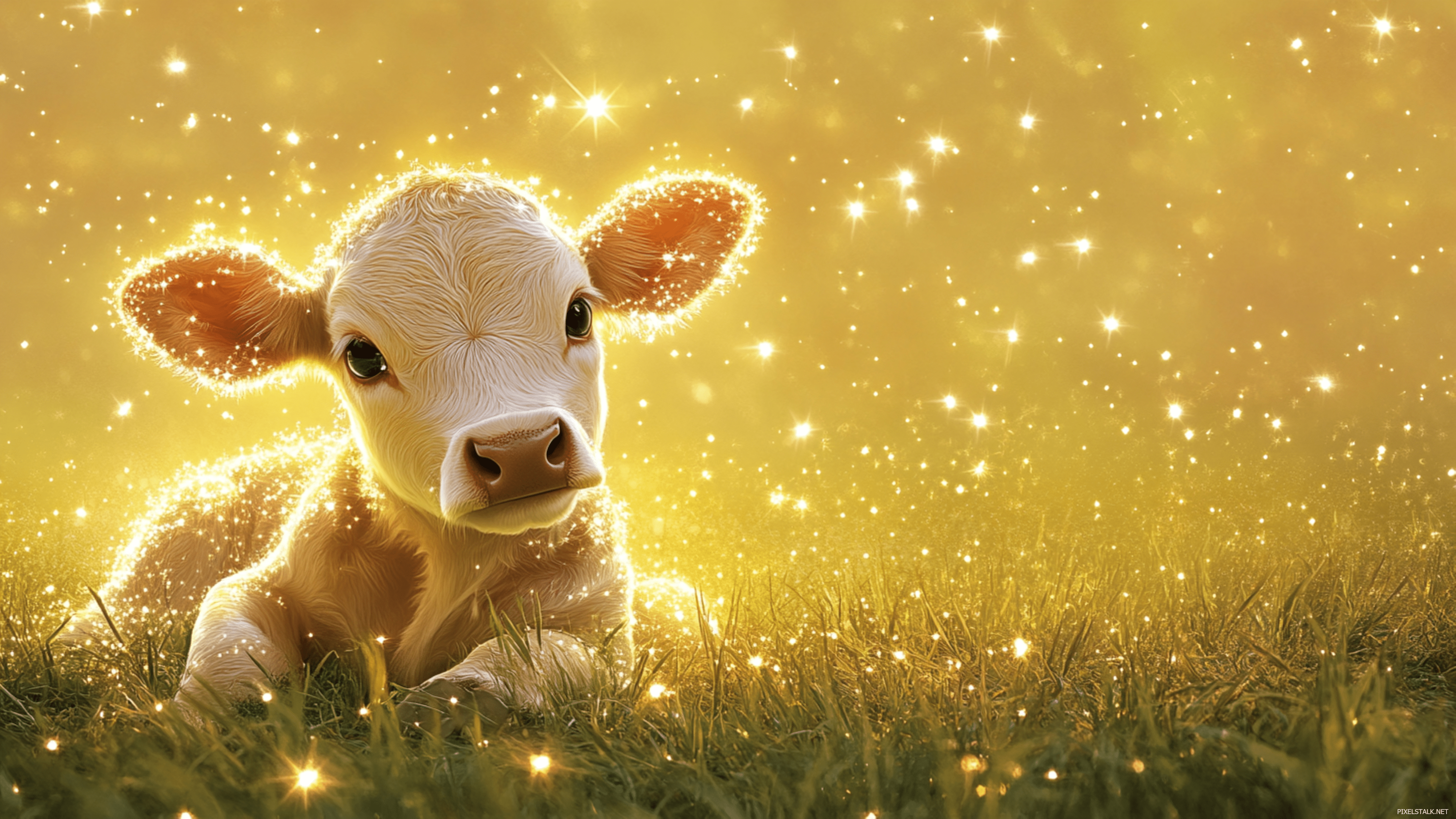 3840x2160 Cute Cow Wallpaper