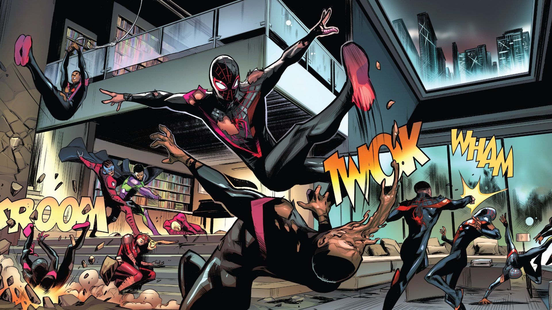 1920x1080 Download Aaron Davis (Marvel) Prowler (Marvel) Selim (Marvel Comics) Miles Morales Comic Spider Man HD Wallpaperx1953
