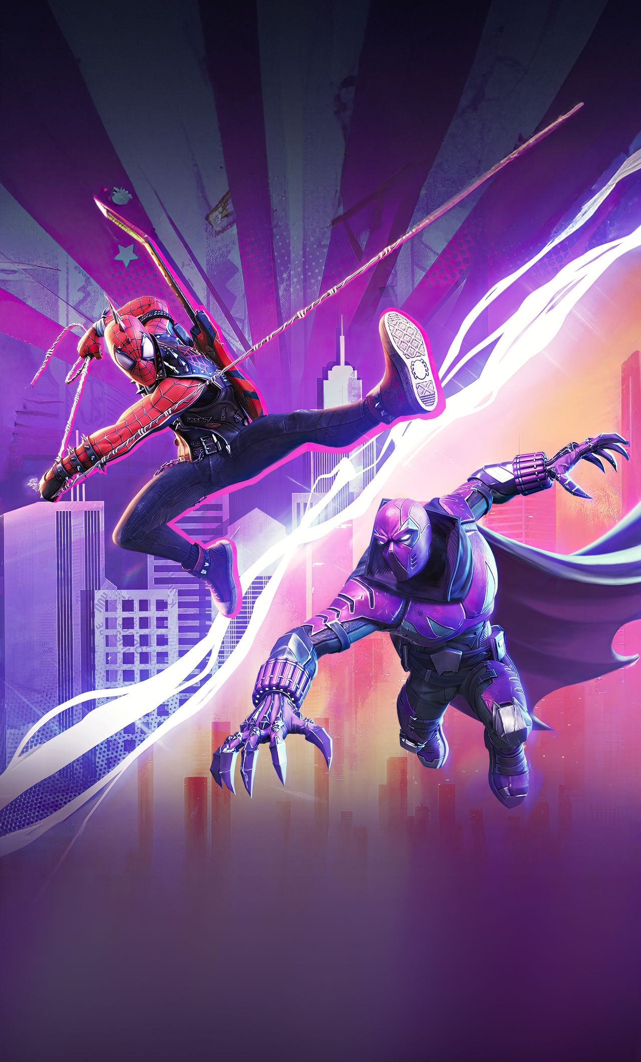 1280x2120 Marvel Contest Of Champions Spider Punk And Prowler iPhone , HD 4k Wallpaper, Image, Background, Photos and Picture