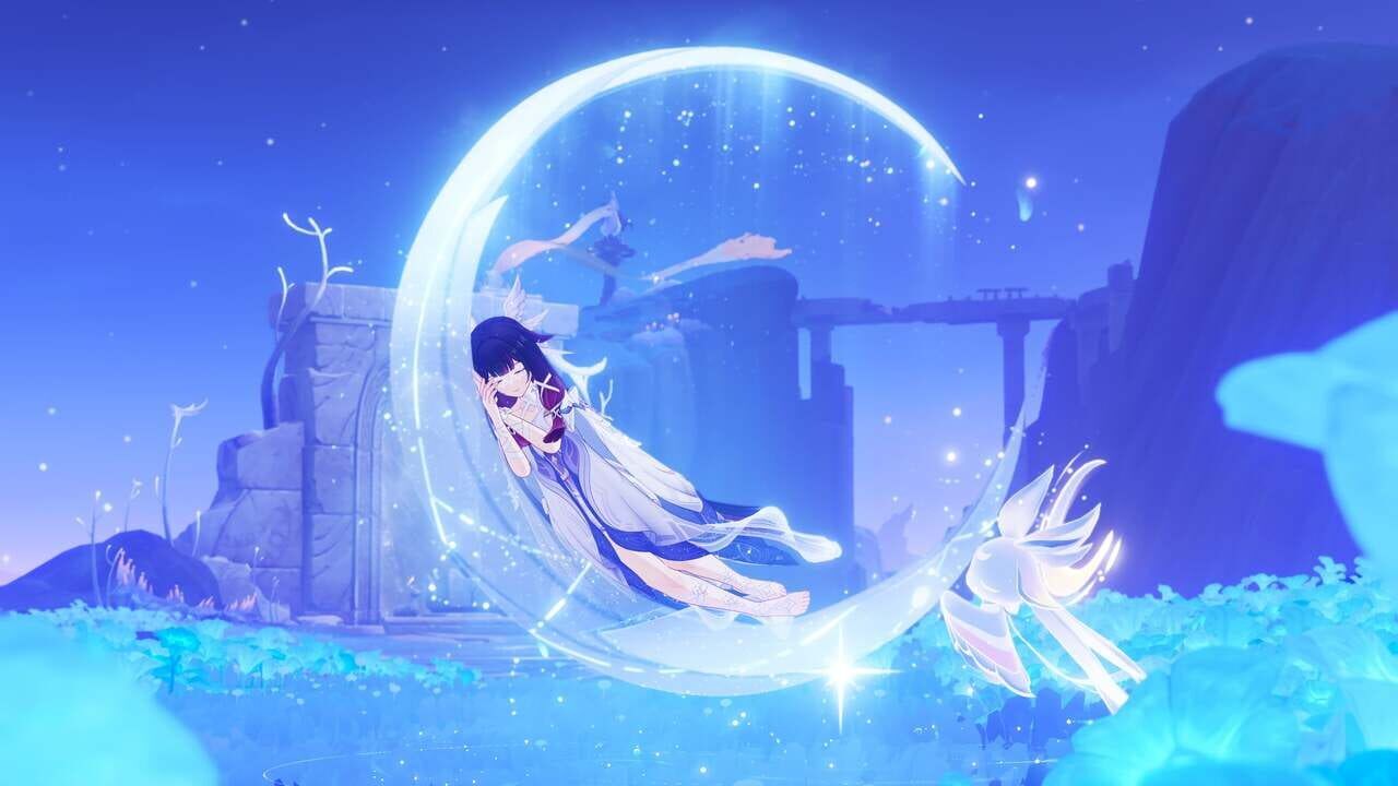 1280x720 Genshin Impact: A Traveler on a Winter's Night