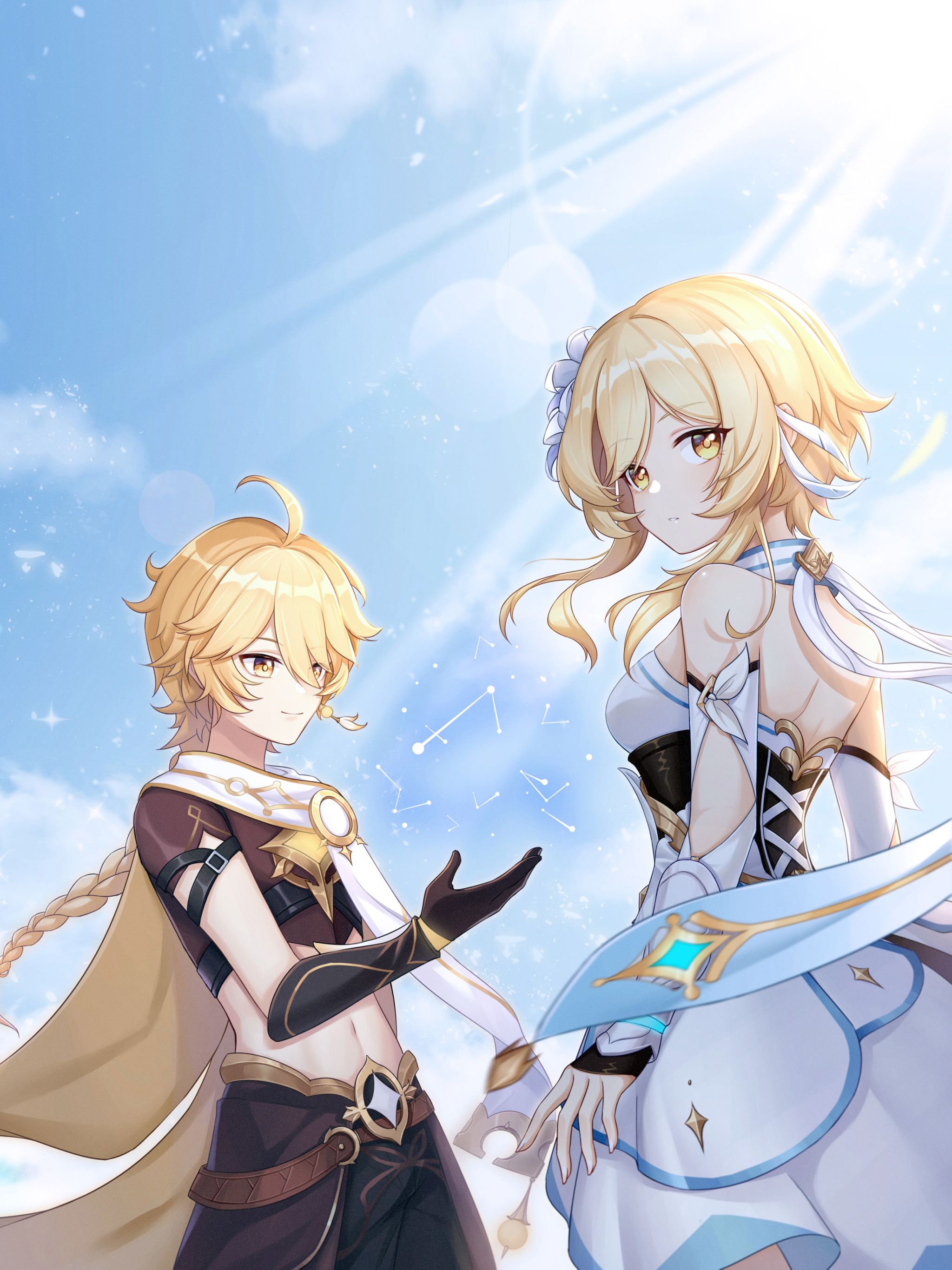 2048x2732 Phone wallpaper: Aether (Genshin Impact), Video Game, Genshin Impact, Lumine (Genshin Impact) 1428446