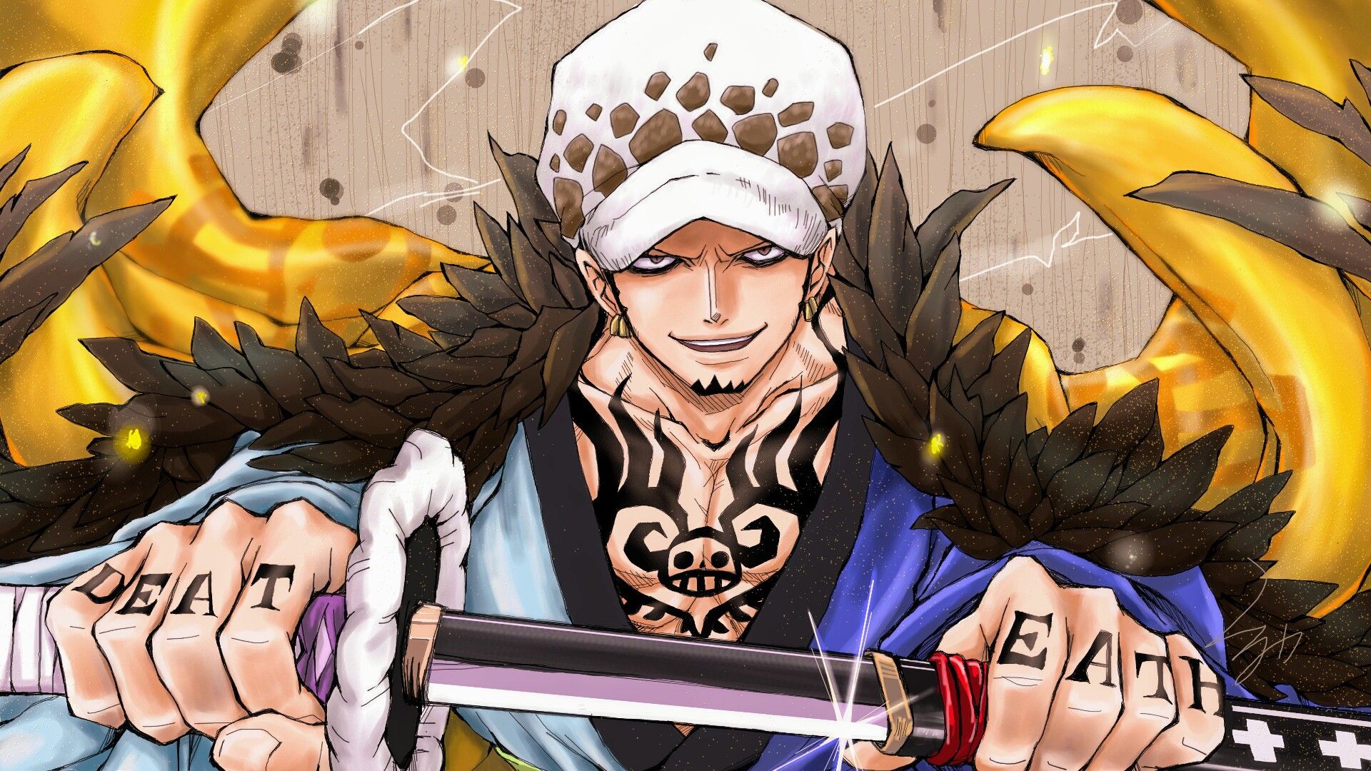 1920x1080 Trafalgar Law Monkey D. Luffy Roronoa Zoro Nami Kaido Portgas D. Ace HD One Piece Wallpaper
