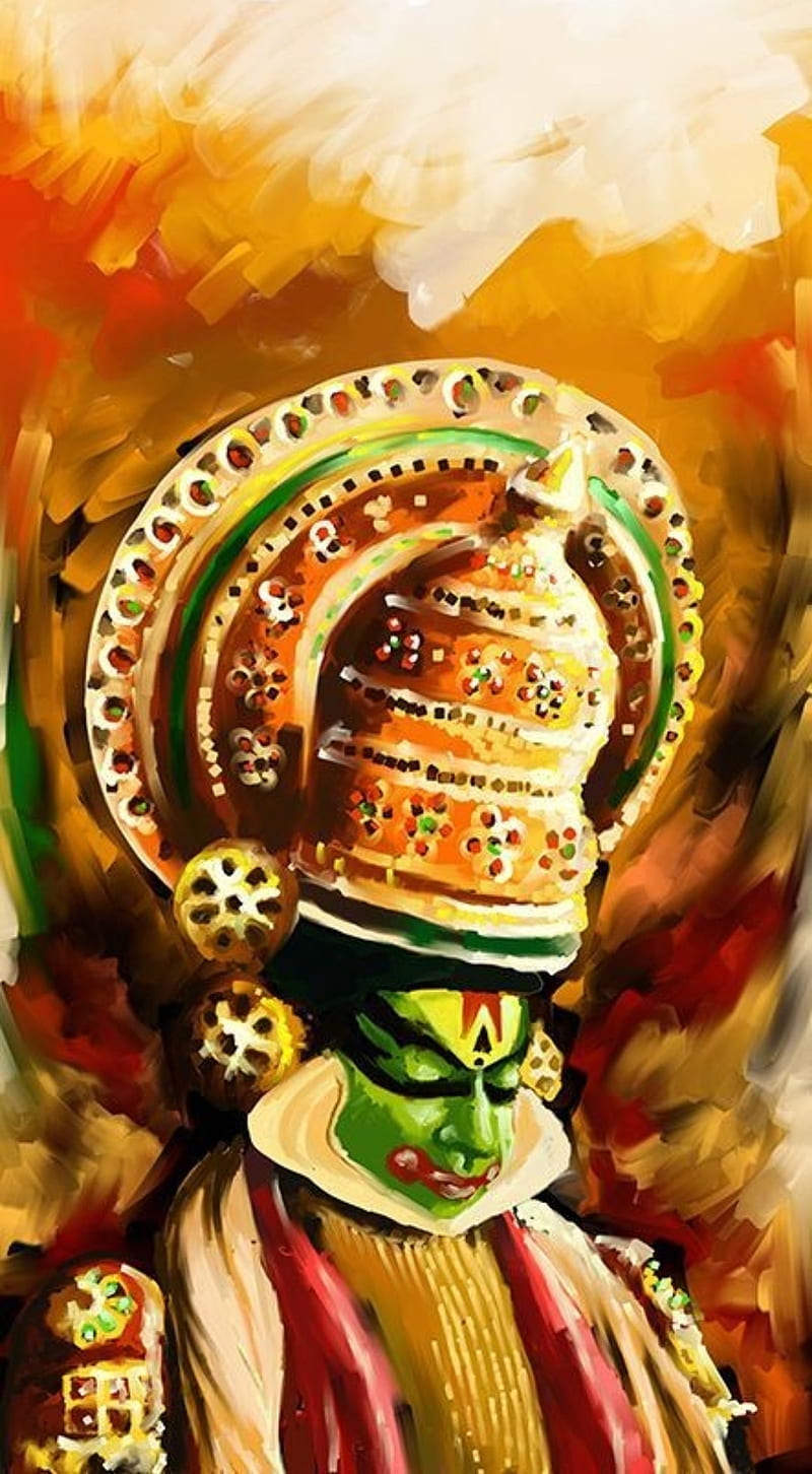 800x1452 Katakali, art, classical dance, kerala, HD phone wallpaper
