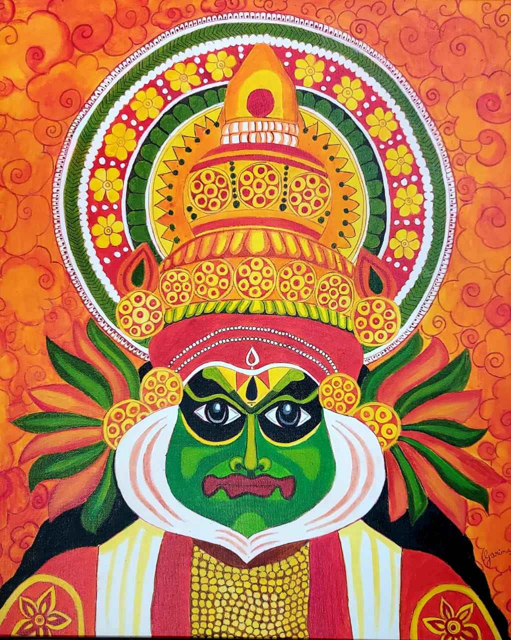 1022x1280 Kathakali, Kerala Mural