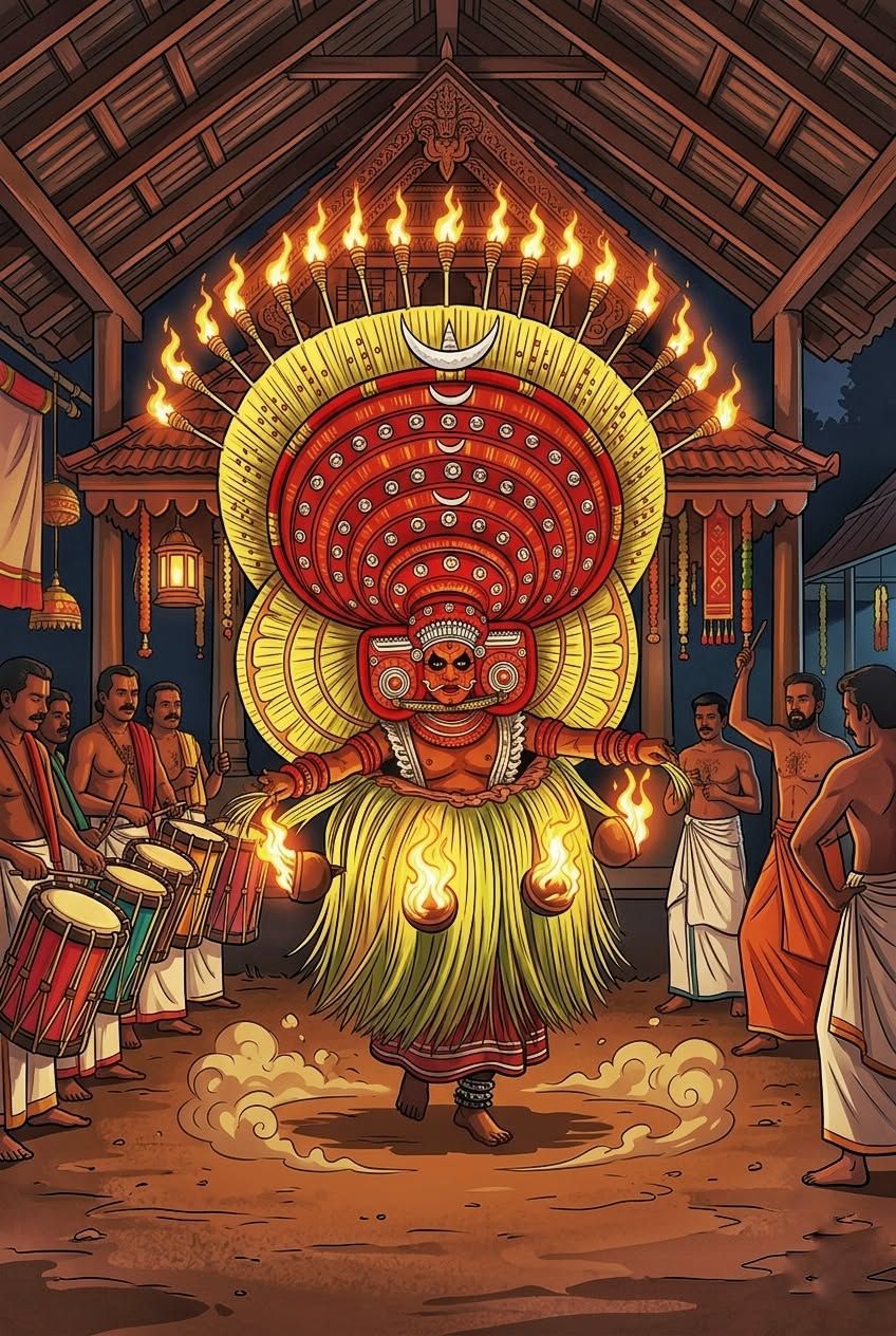848x1264 Kathakali Animated Image