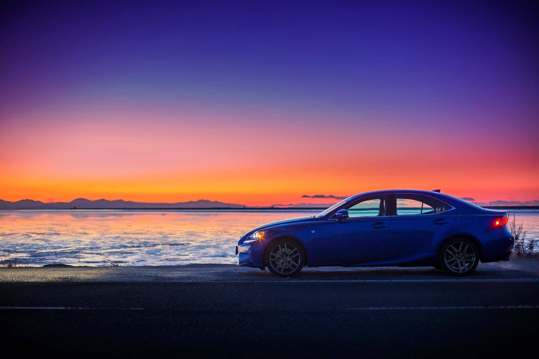 1800x1200 Ultrasonic Blue Lexus IS F Sport At Dusk for Your Desktop