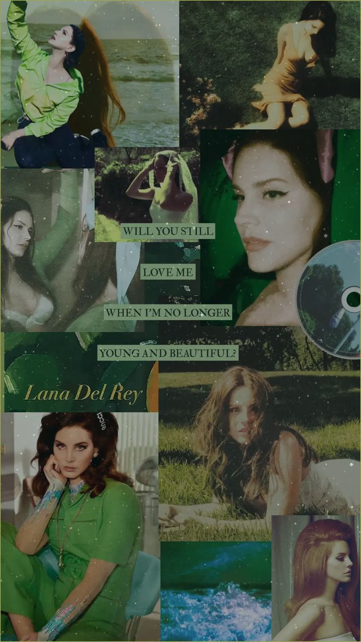 736x1308 Lana Del Rey Green Phone Wallpaper