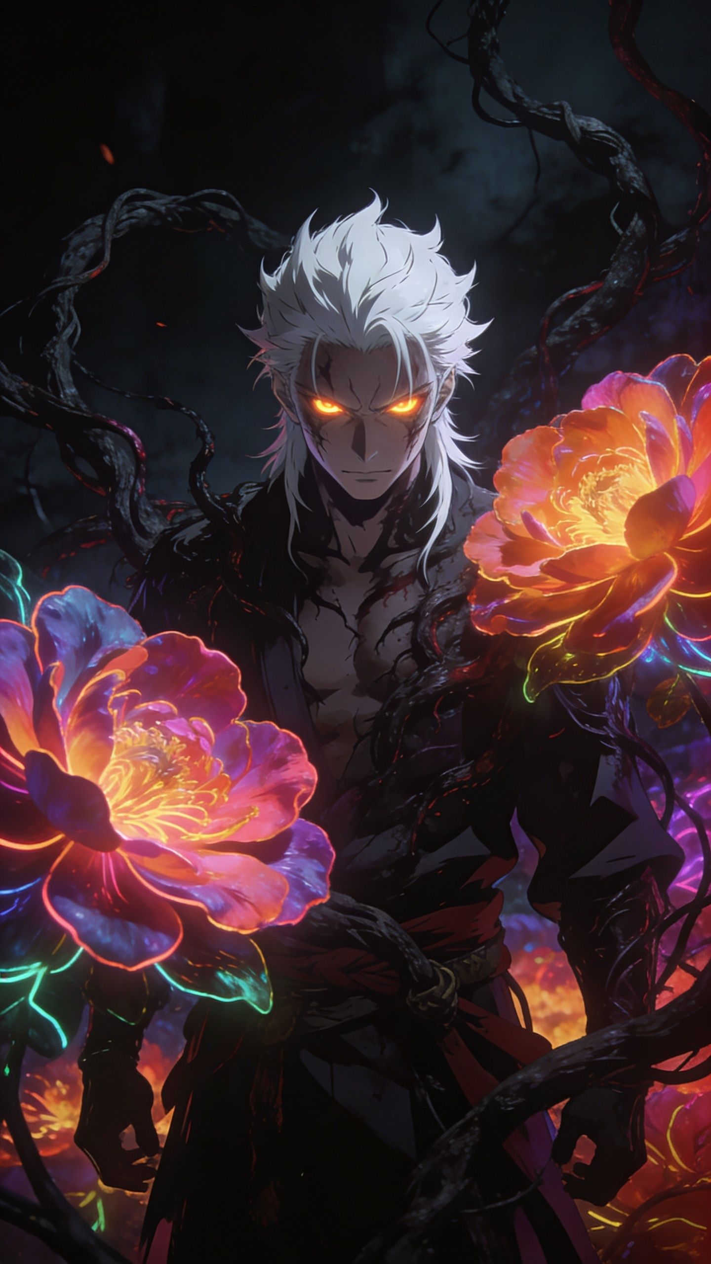 1440x2560 cinematic dark fantasy anime wallpaper gabimaru