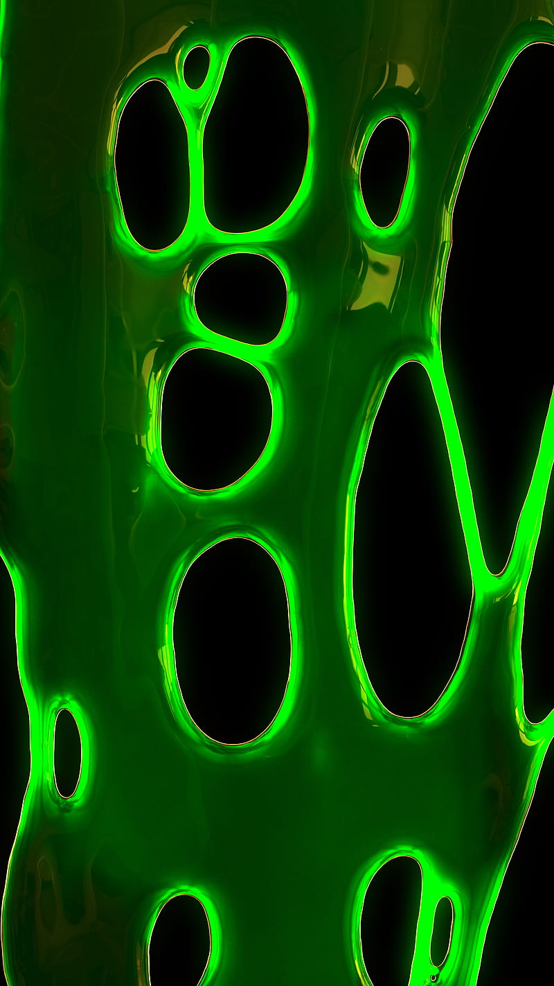 800x1422 Green Slime, background, desenho, fluid, glossy, glow, green, neon, pattern, HD phone wallpaper