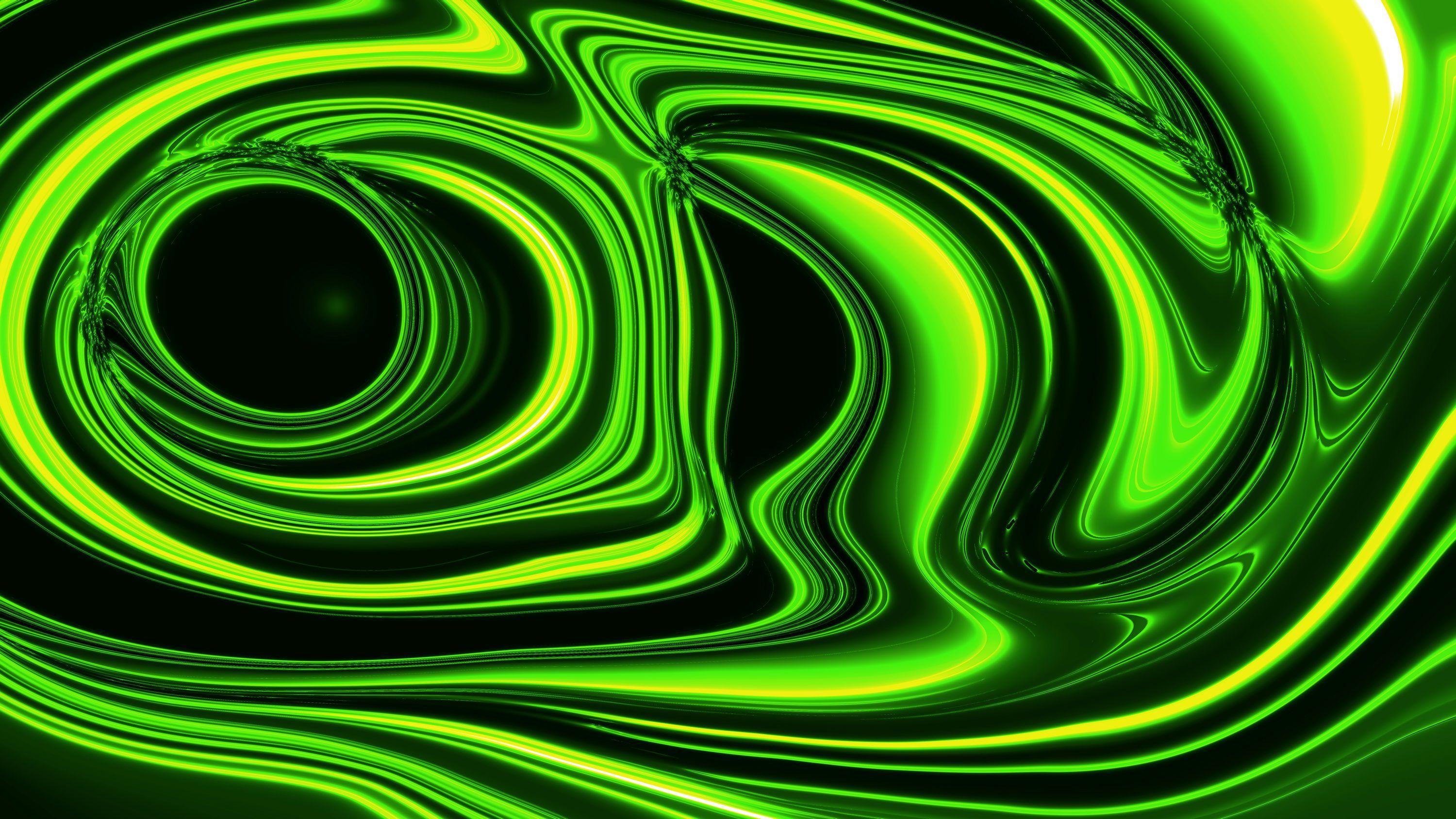 3000x1688 A green and black background with a spiral design