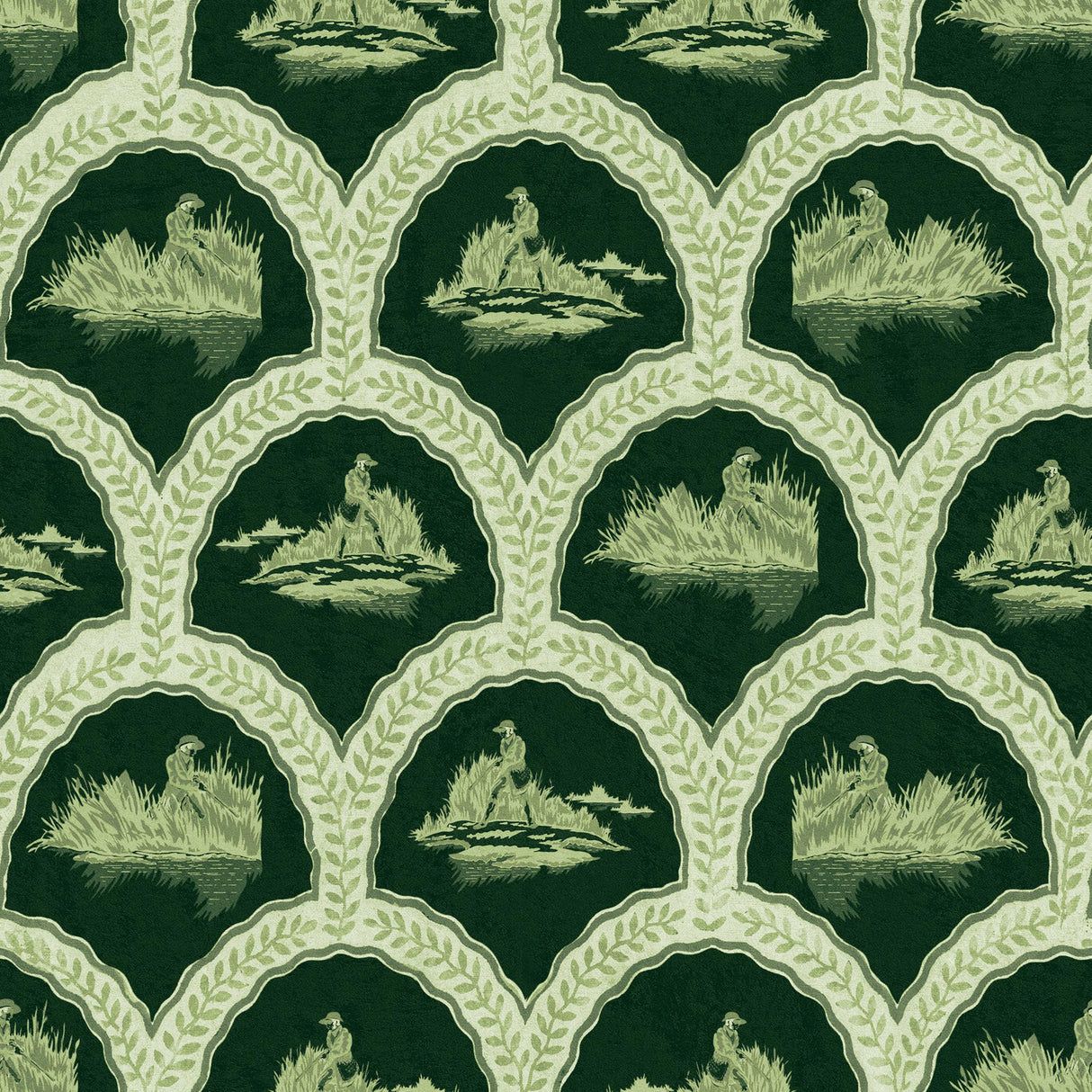 1214x1214 Mindthegap The Hunter Evergreen Dark Green Light Green Wallpaper