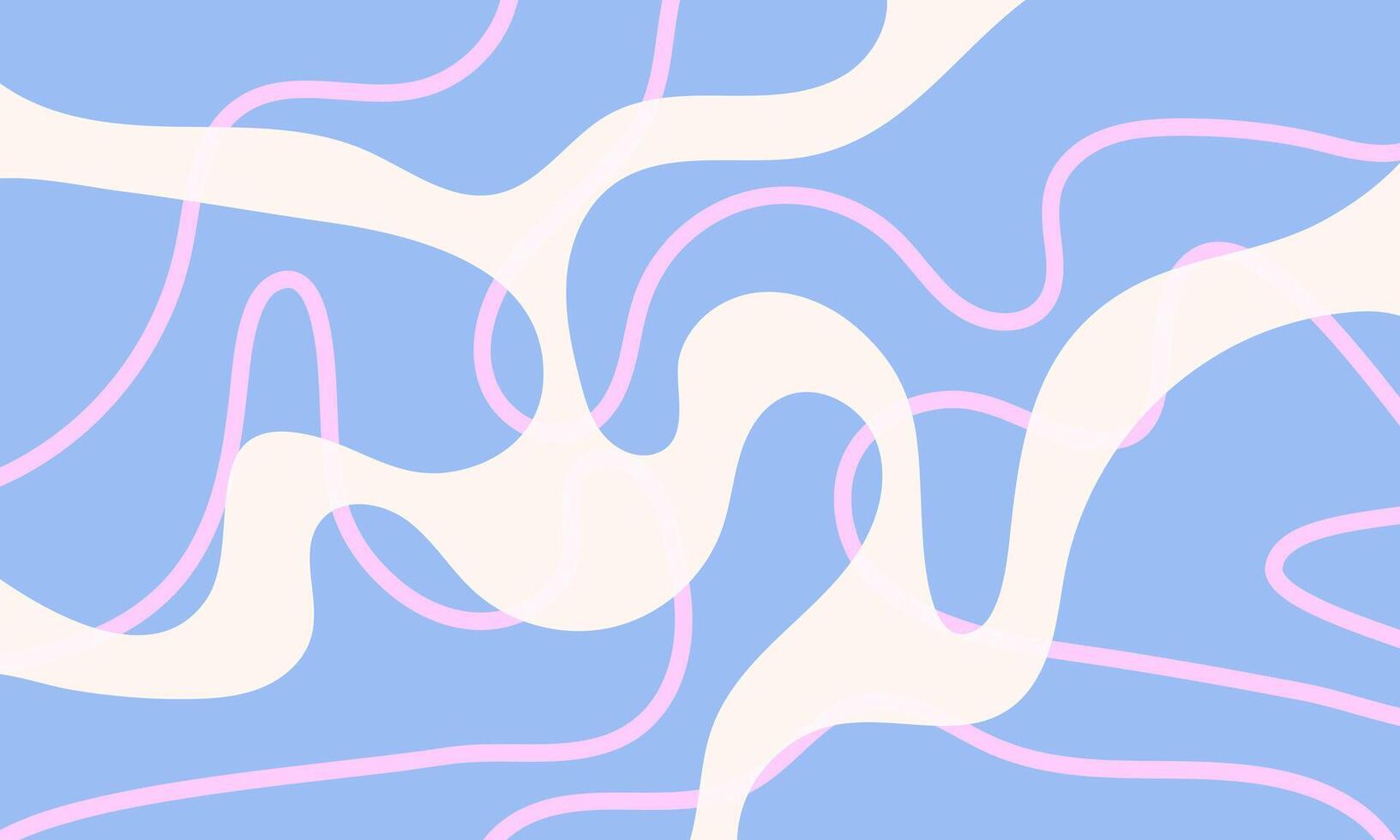 1633x980 Simple Abstract Background With Liquid Shapes And Curve Lines Pattern. Abstract Groovy Backdrop In Retro 60 70s Style. Cool Funky Design