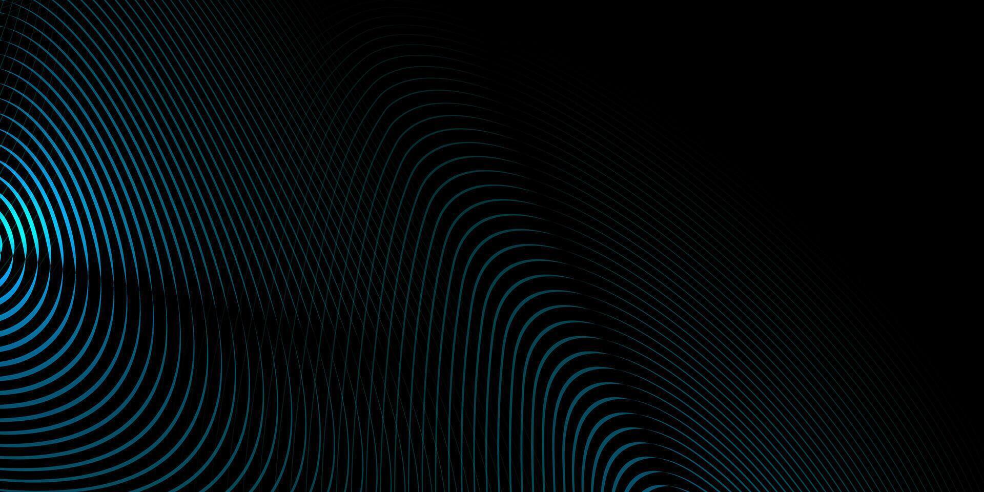 1920x960 Abstract motion, smooth, soft blue wave line pattern, dot particle. Curve and fluid shape on black background. Illustration modern graphic design for luxury wallpaper, futuristic, technology