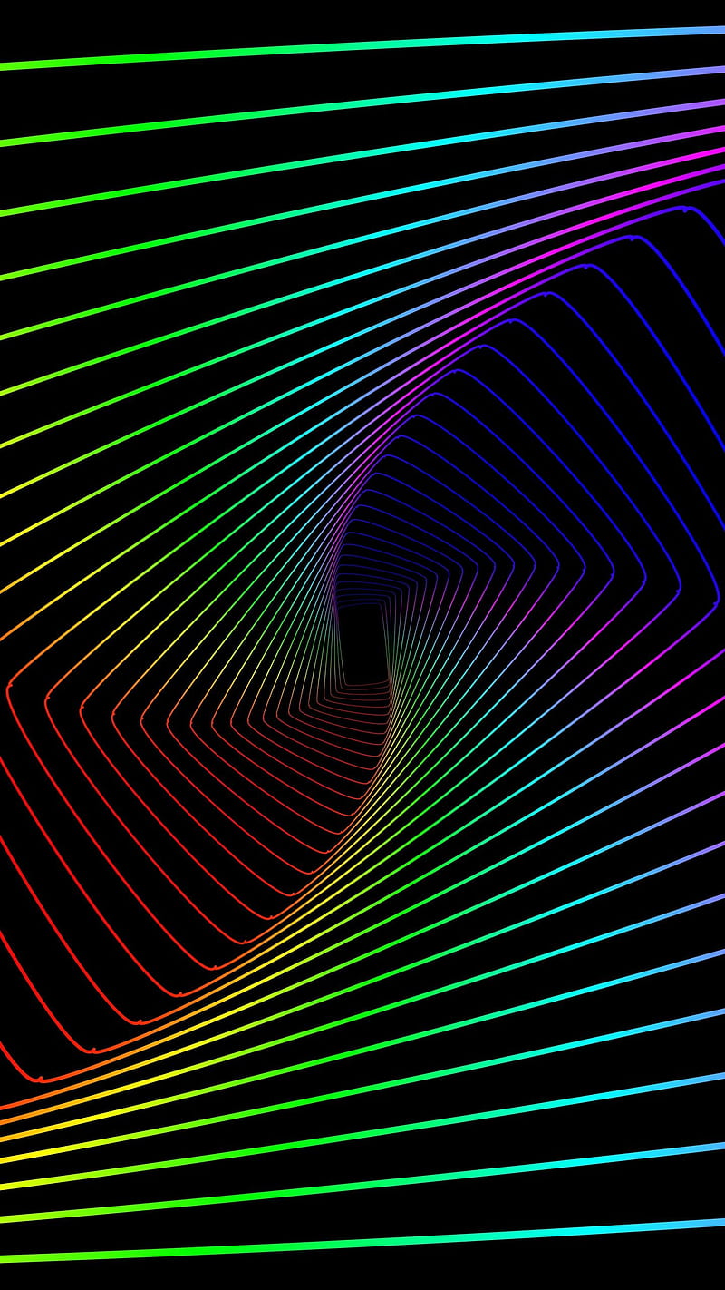 800x1422 Curved lines, color, red, blue, green, purple, curve, abstract, HD phone wallpaper