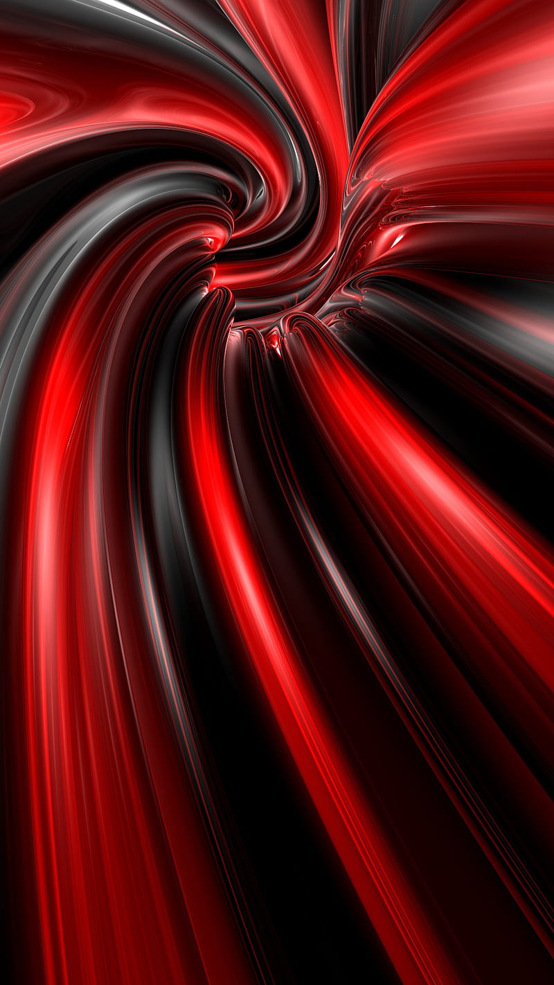 800x1422 Abstraction, abstract, black, curve, desenho, lines, red, HD phone wallpaper