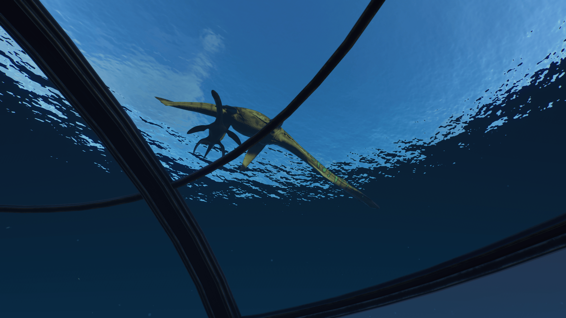 1920x1080 Plesiosaurus appreciation post (picture from the lagoon of my current build in the dolomites)