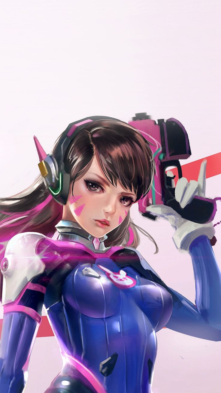 736x1308 Overwatch Diva Cute Game Art Illustration iPhone 8 Wallpaper