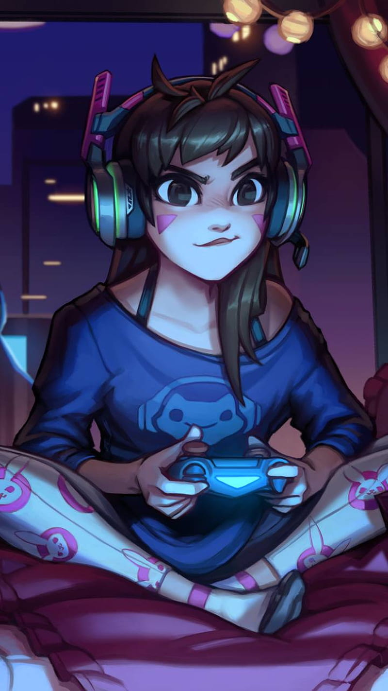 800x1422 D Va gaming, cute, dva, games, girl, overwatch, HD phone wallpaper