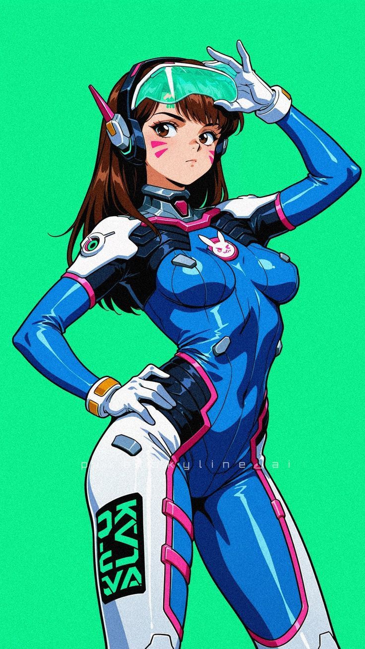 736x1308 Game face on, visor set—D.Va is ready to carry the team and own the highlight reel