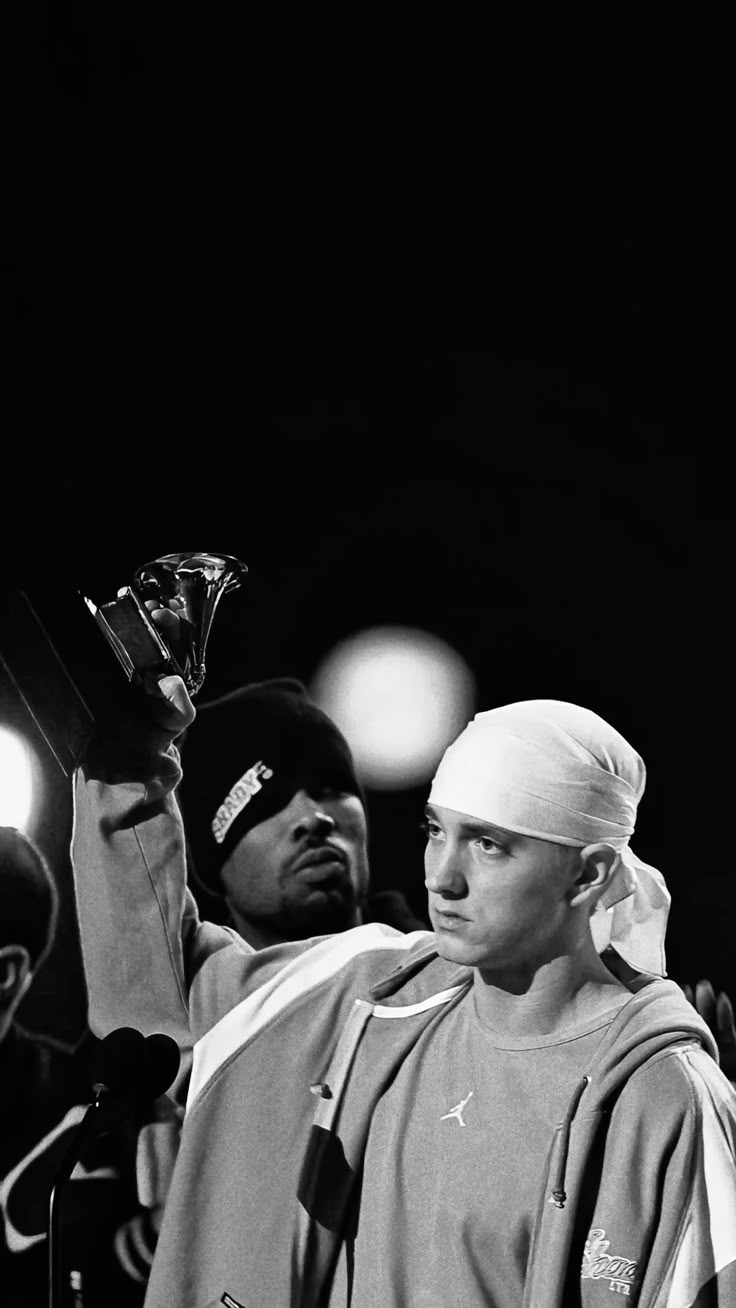 736x1308 Eminem Aesthetic Wallpaper HD 4K Black and White