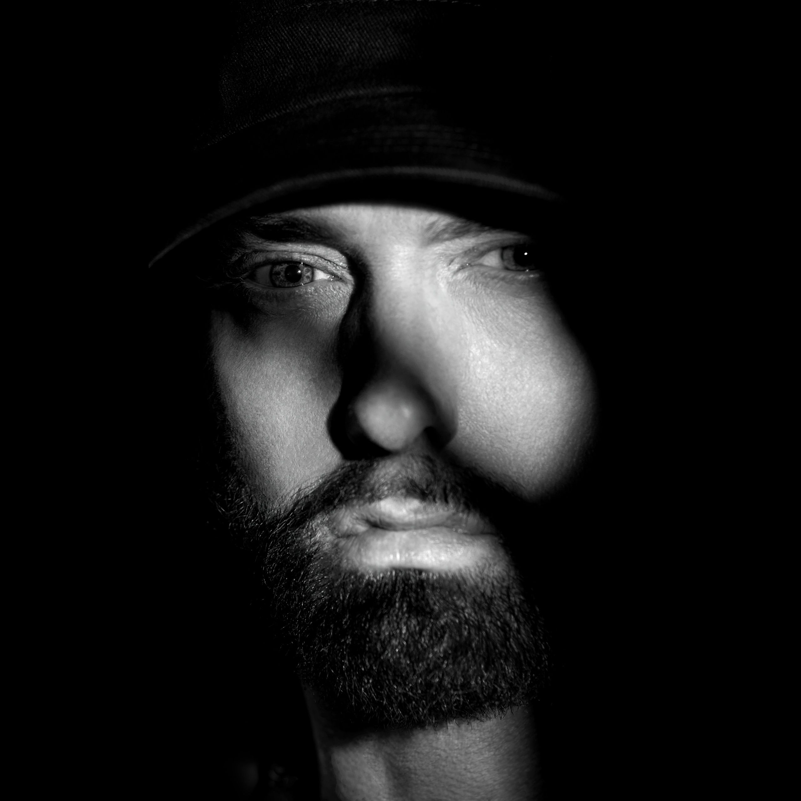 2560x2560 Eminem Wallpaper 4K, 8K, Black background
