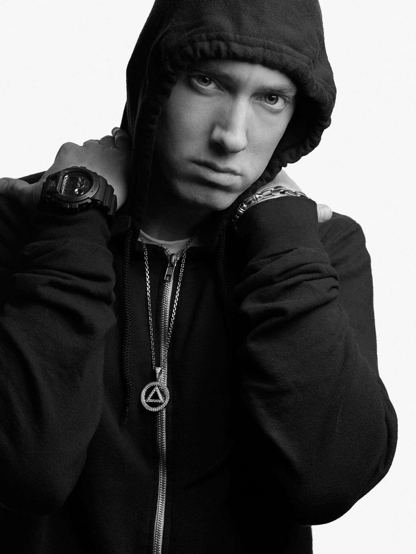 1350x1800 Wallpaper Rapper, Black, White, Outerwear, Hoodie, Background Free Image