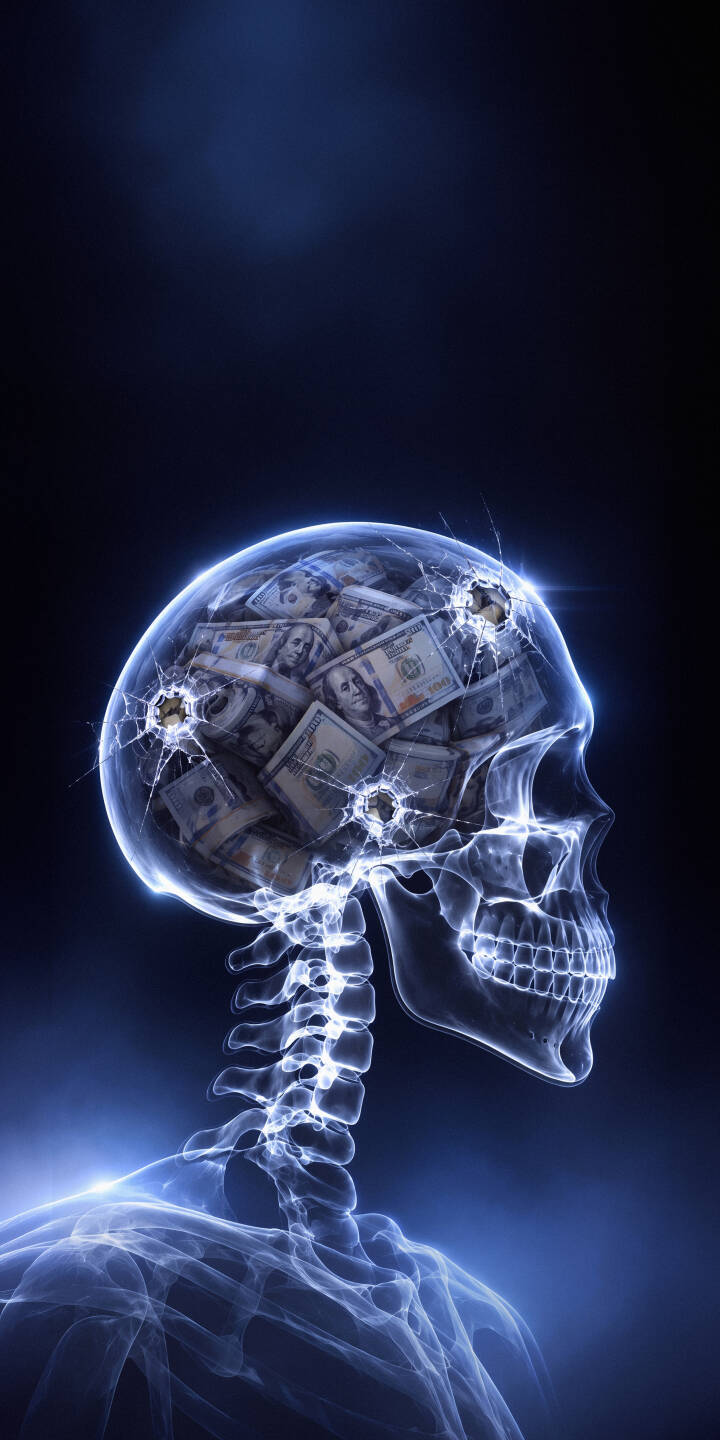 720x1440 Bullet Hole Money Mind Wallpaper