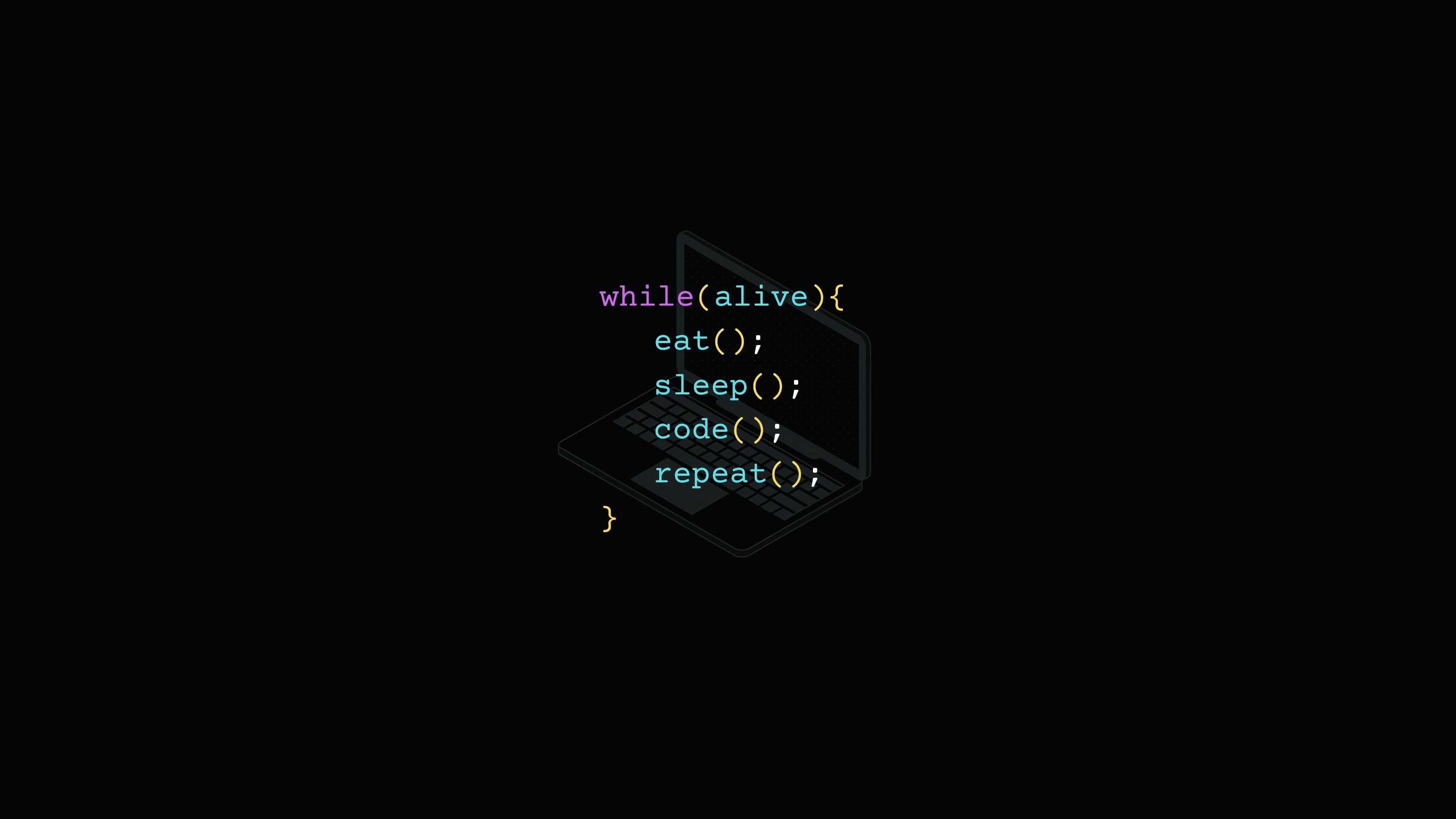 3840x2160 Coder Life Wallpaper Alive Loop Code Dark Theme 4Kx2160