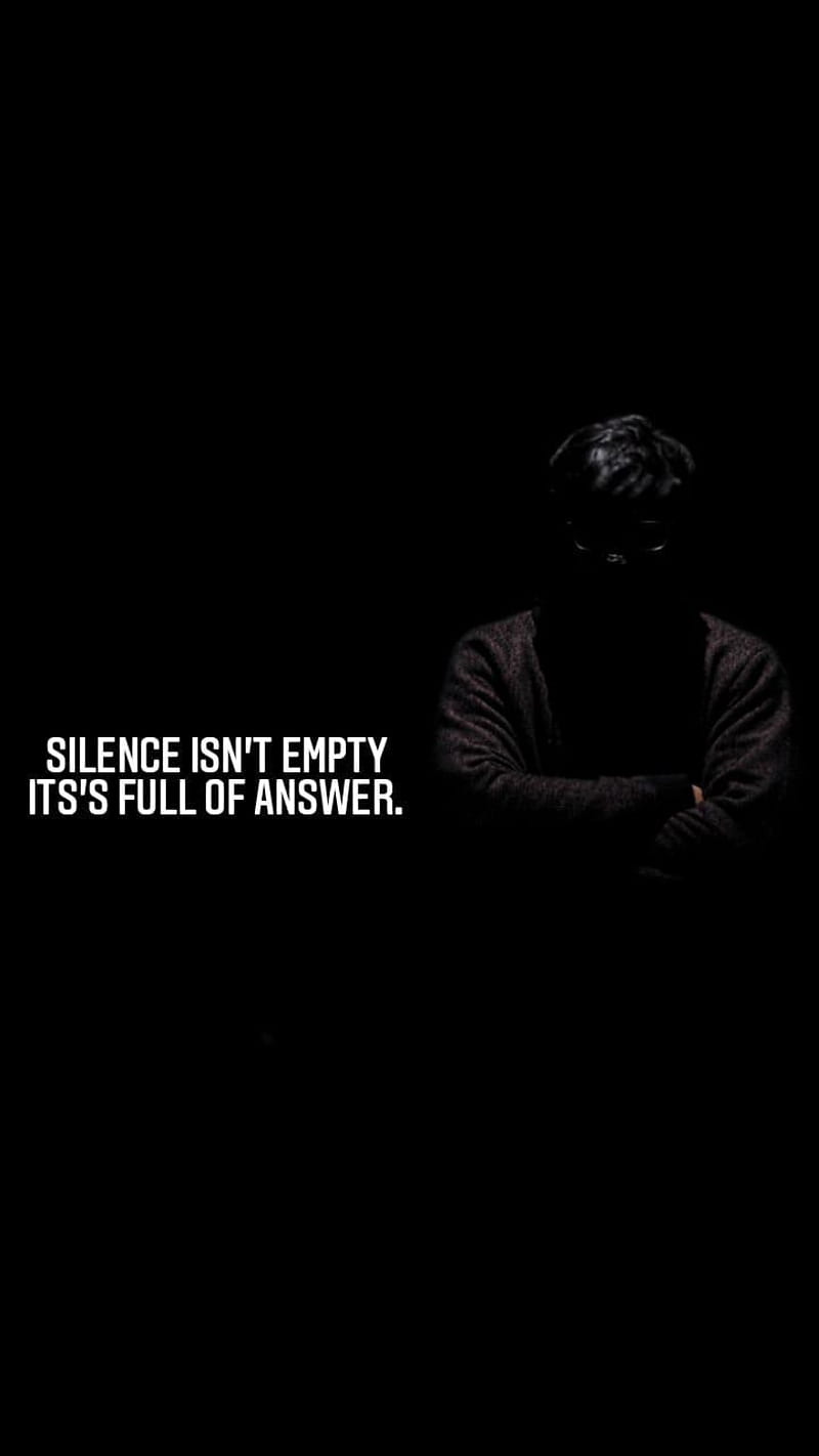 800x1422 Dark theme quote, dark, meaningful, motivational, quotes, shadow, silent, HD phone wallpaper