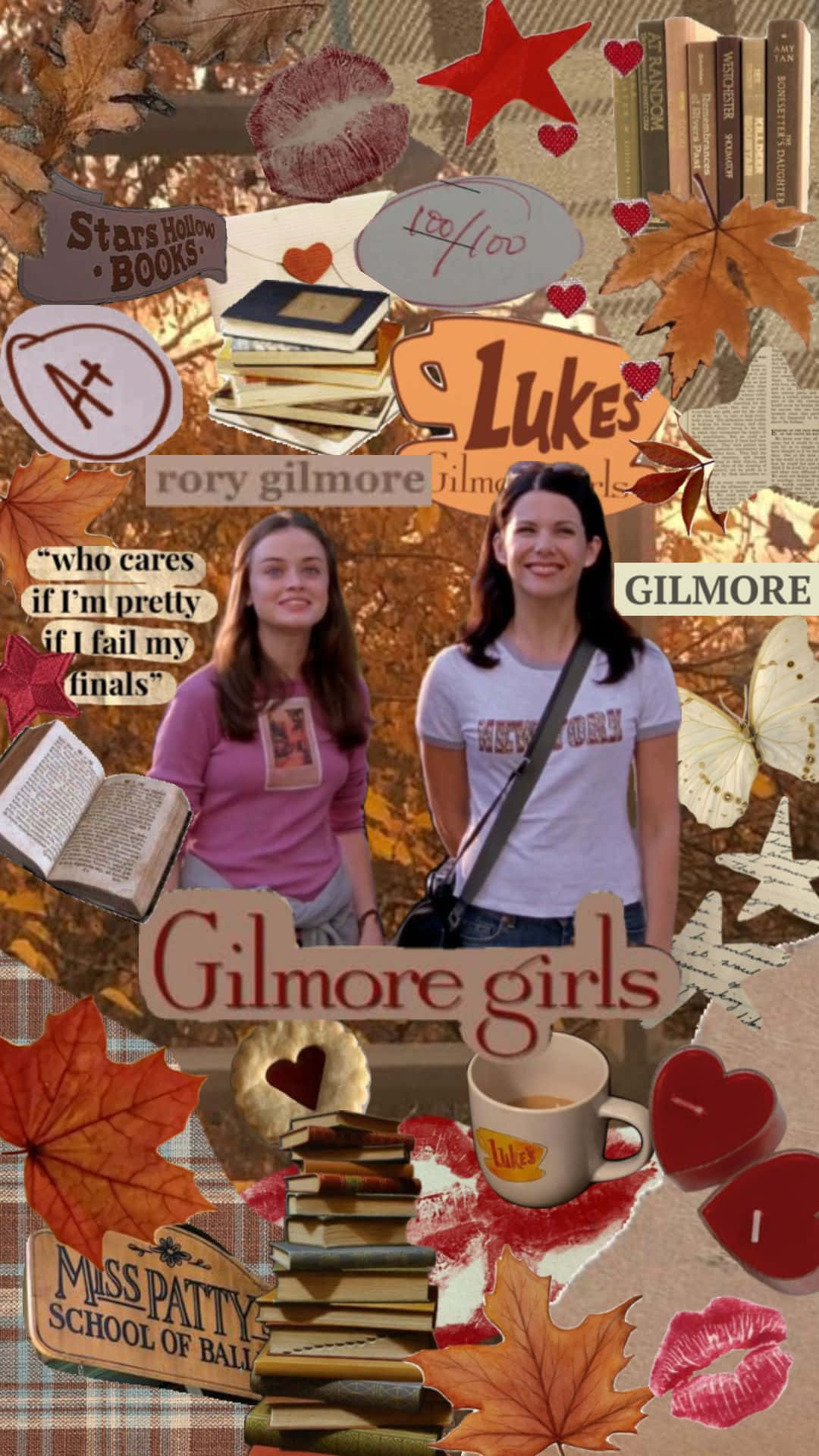 1080x1920 Download Rory Gilmore Aesthetic Collage Wallpaper