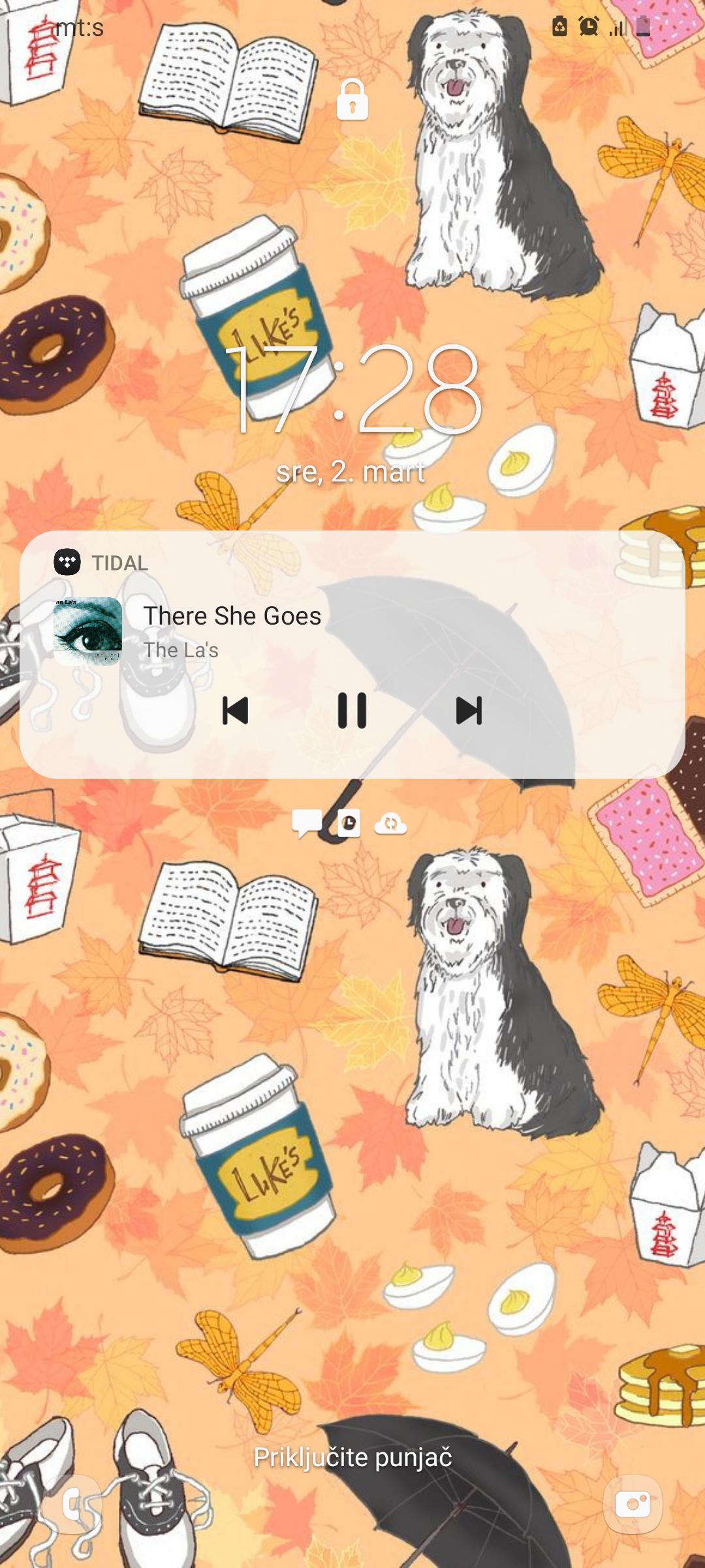 1080x2400 Thought I share my cute lockscreen with you guys. My playlist was on shuffle and this song came, it's a perfect match! (I found this wallpaper on )