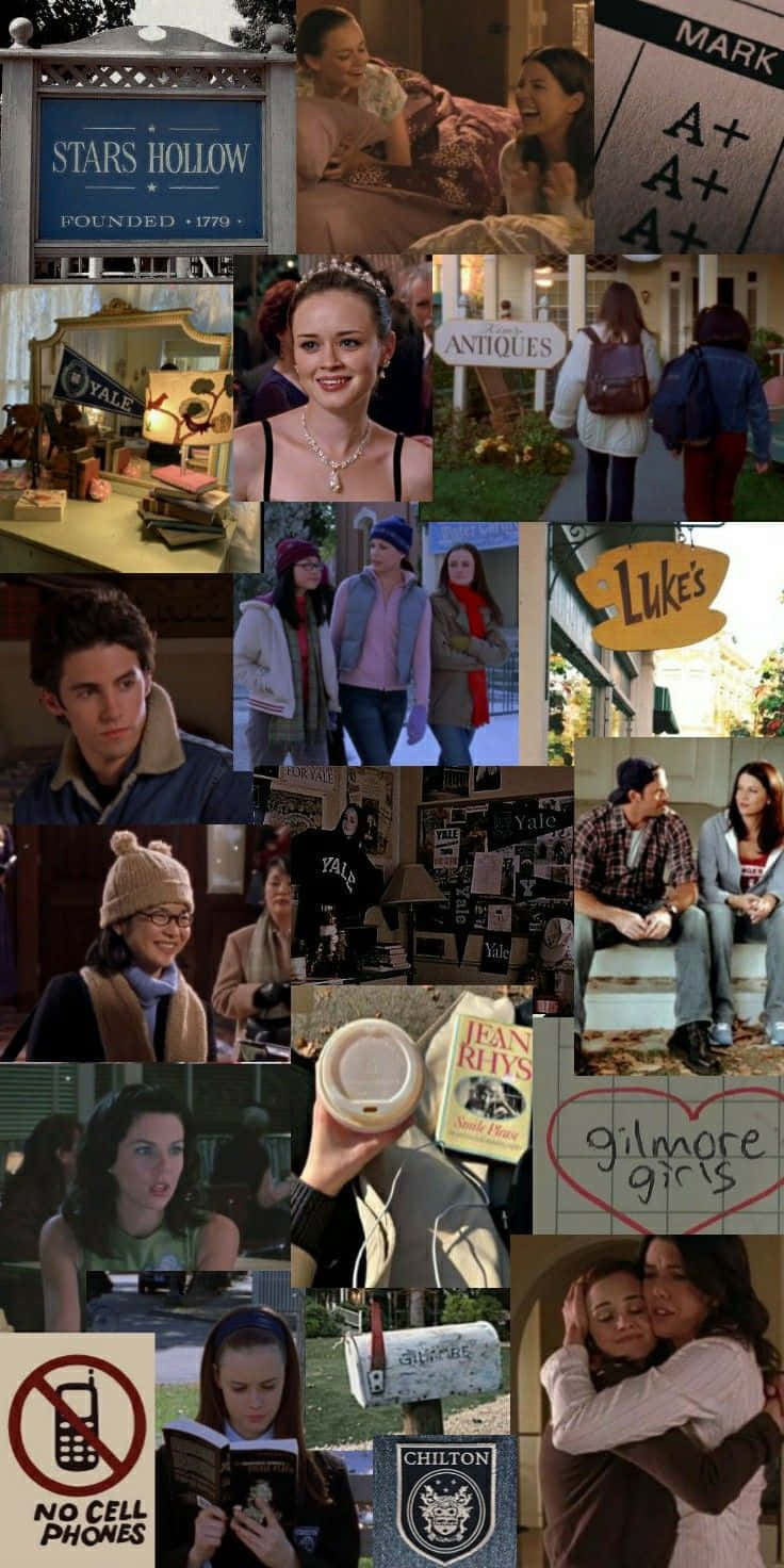 736x1472 Download Rory Gilmore Aesthetic Collage Wallpaper