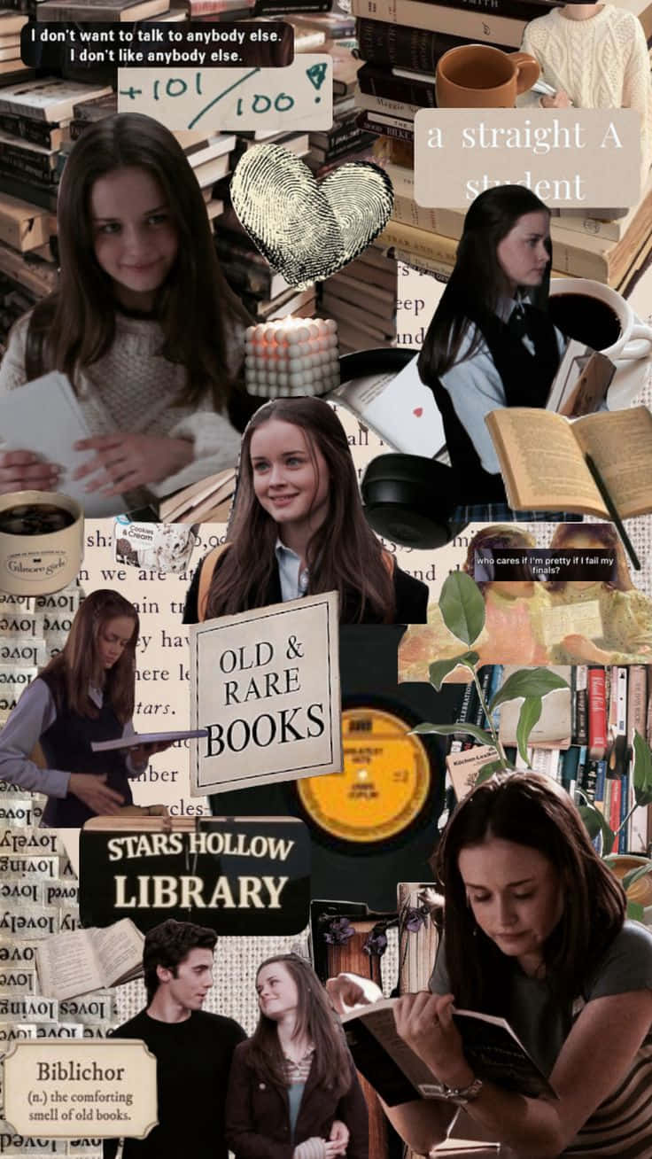 736x1308 Download Rory Gilmore Aesthetic Collage Wallpaper