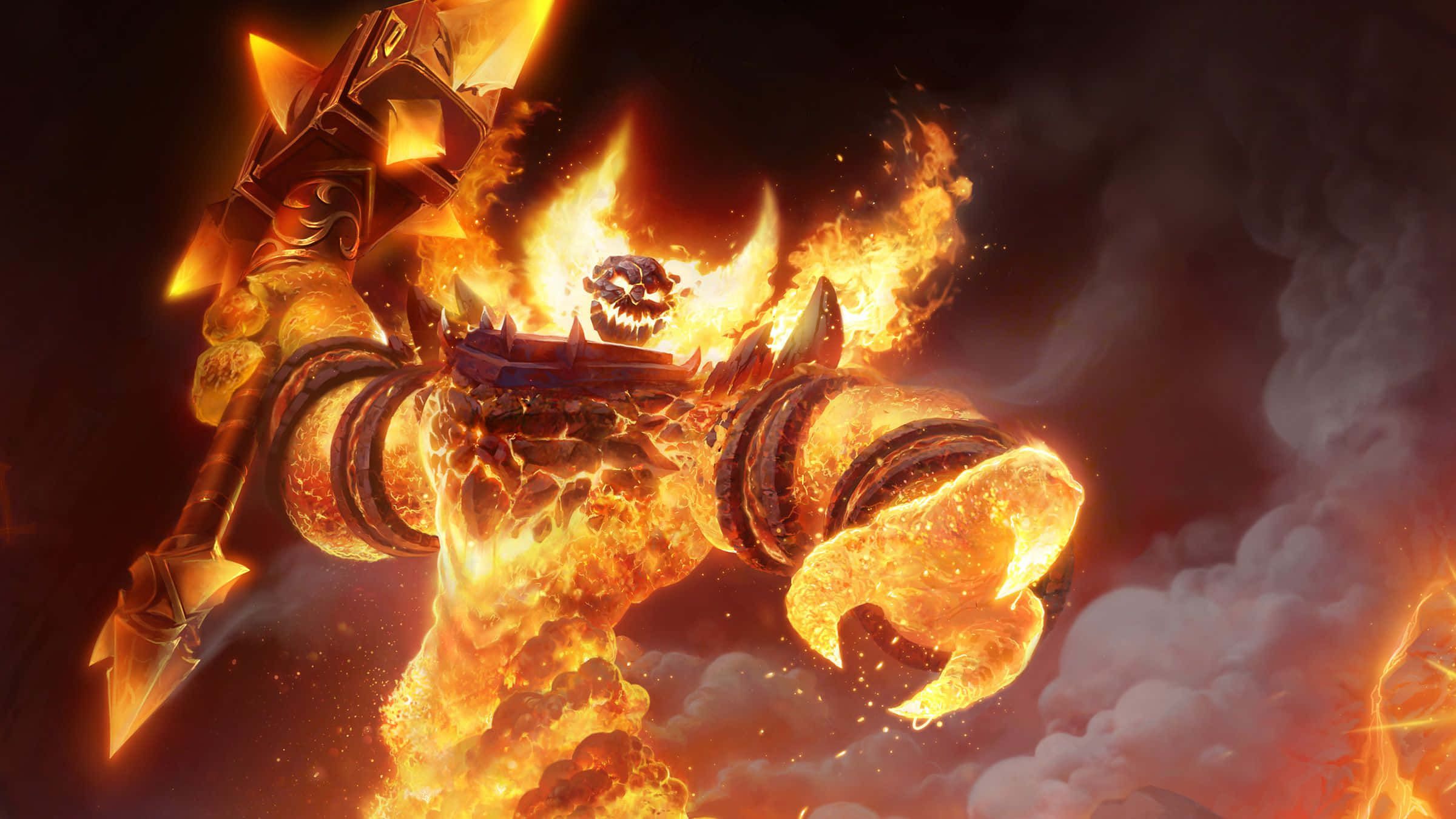 2400x1350 Download Warcraft 2 Fire Elemental Wallpaper