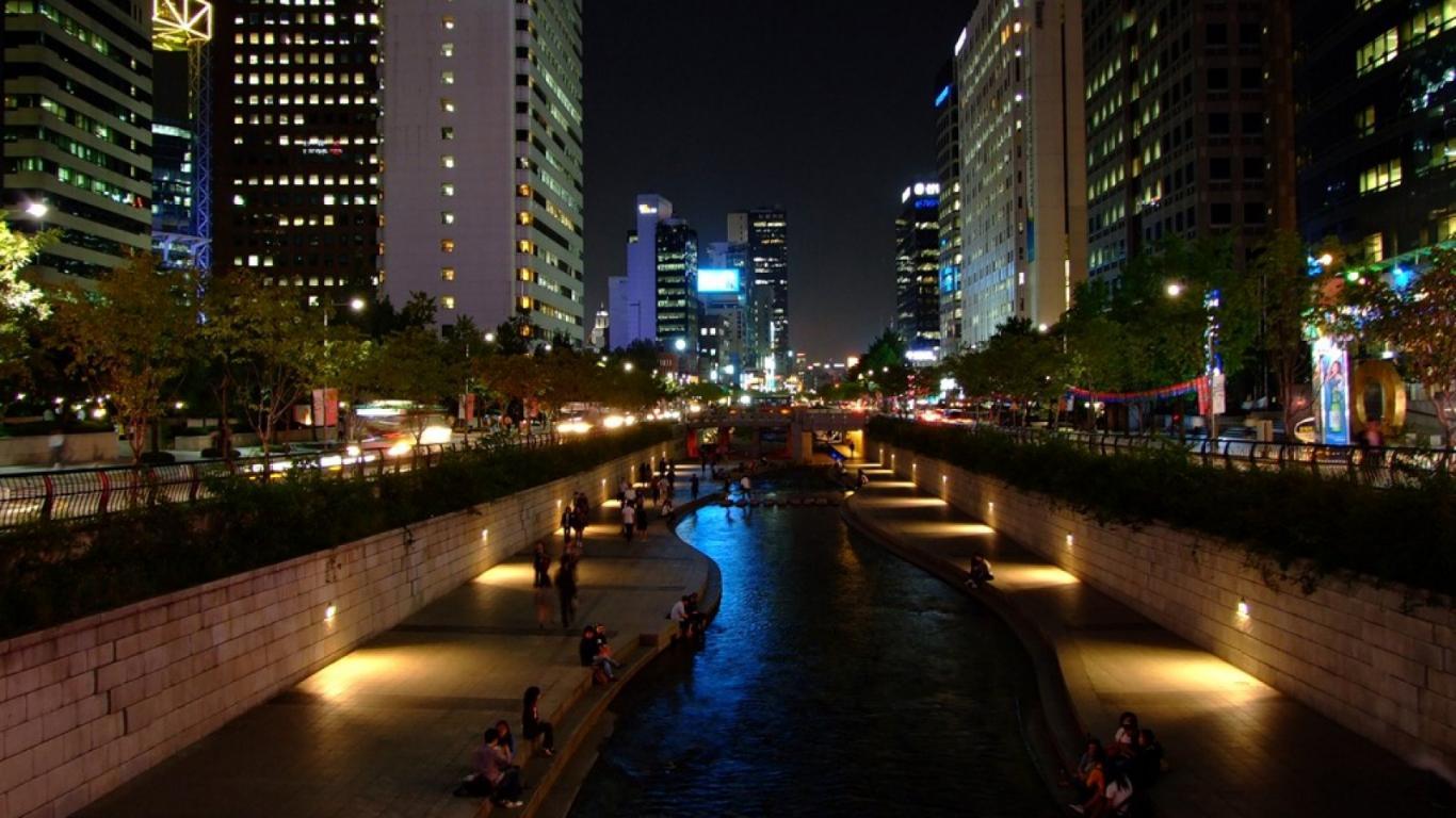 1366x768 Seoul Wallpaper HD