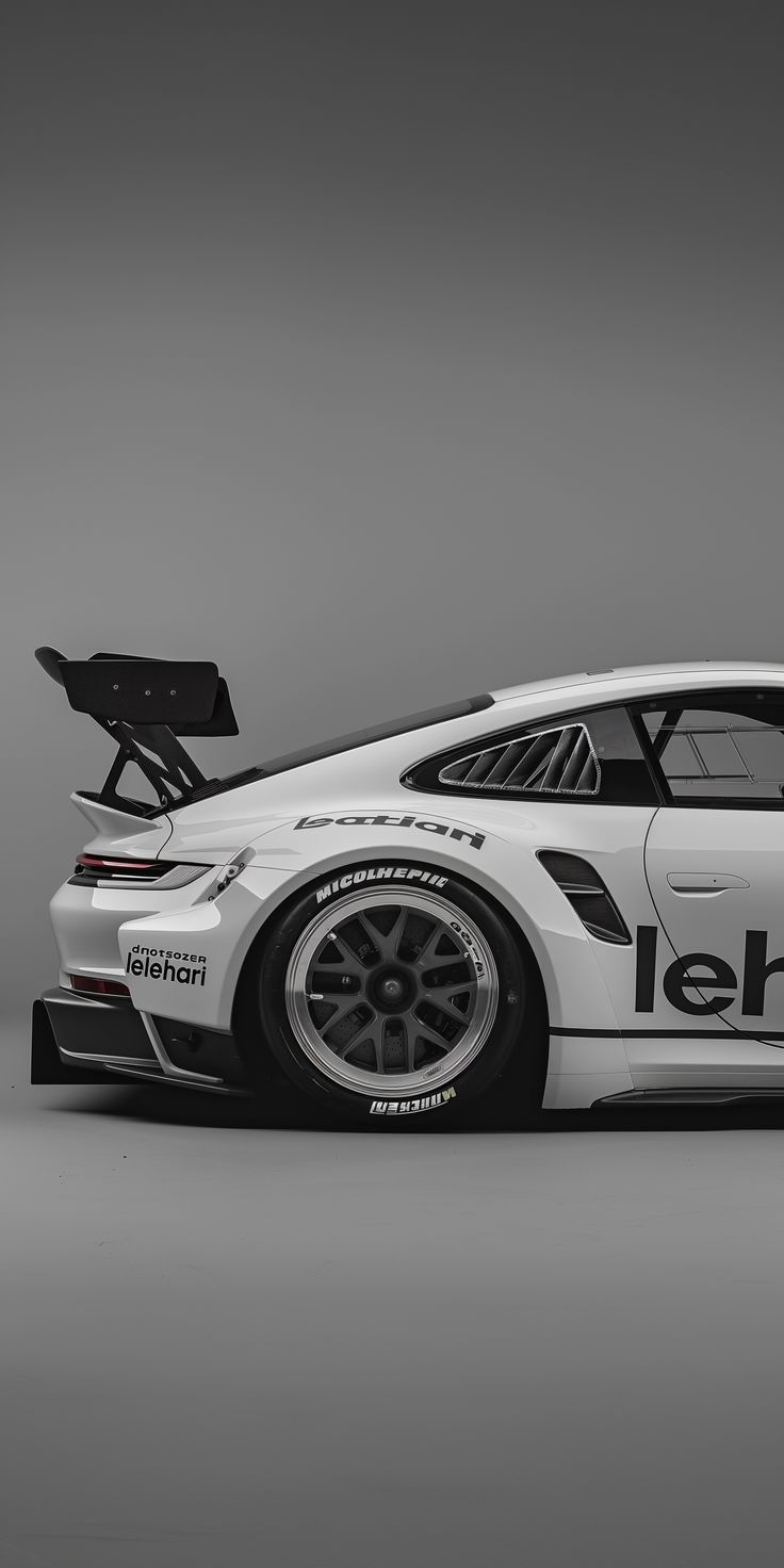736x1472 Zinc Silver Porsche 992 Phone Wallpaper. Le Hari Design