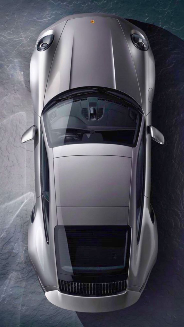 736x1308 Wallpaper car, porsche, top view, gray, Cars 4K by Carlover. Download wallpaper car, porsche, top view, gray for free